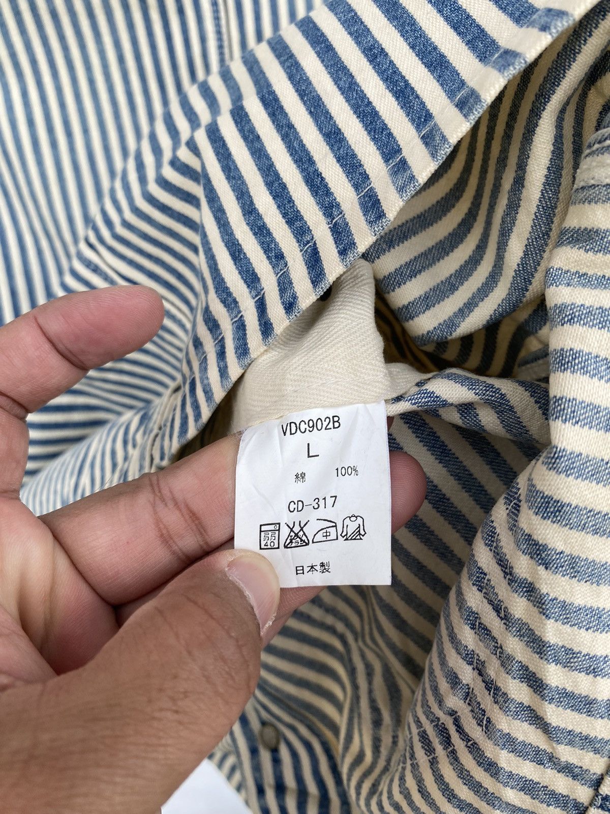 Big John Denim Craft Hickory Stripe Vest Big John Inspired Toyo Ent Size US L / EU 52-54 / 3 - 6 Thumbnail