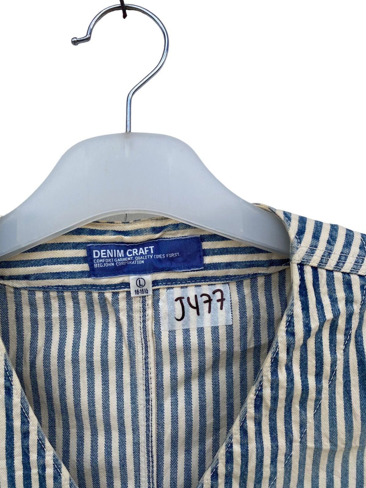 Big John Denim Craft Hickory Stripe Vest Big John Inspired Toyo Ent Size US L / EU 52-54 / 3 - 4 Thumbnail