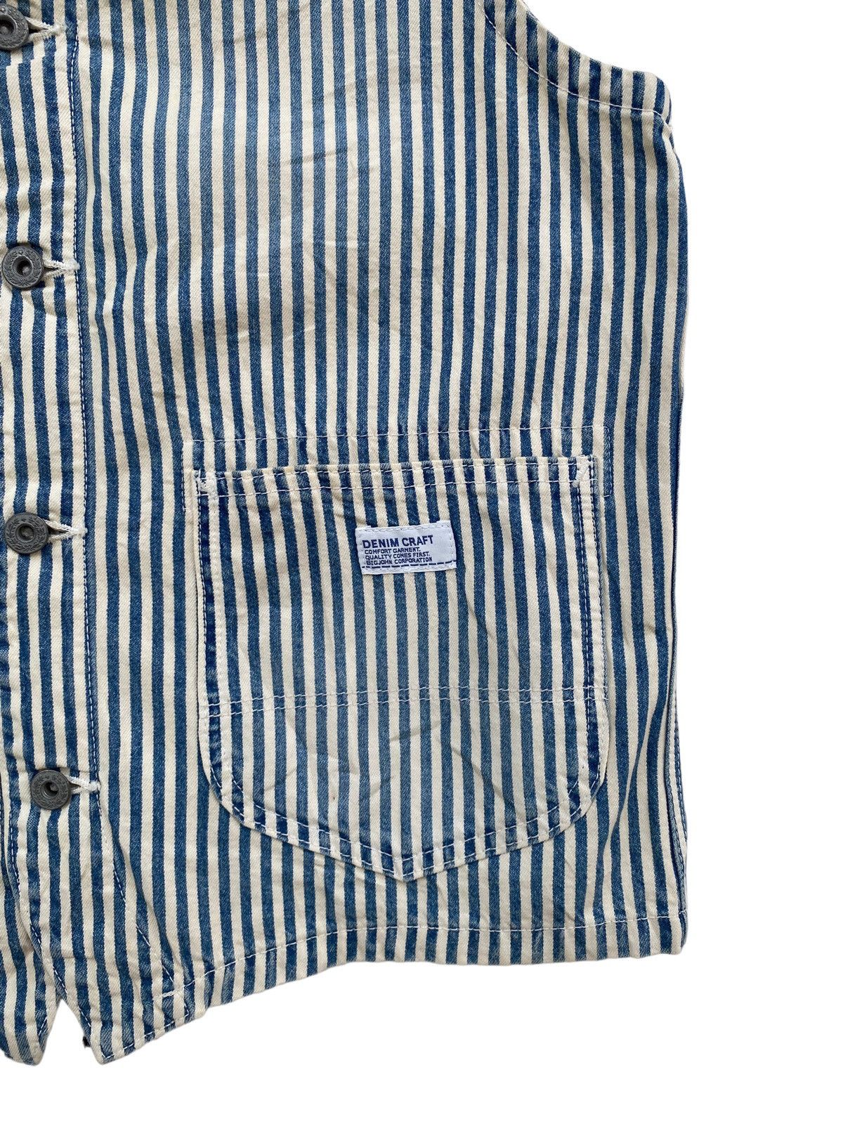 Big John Denim Craft Hickory Stripe Vest Big John Inspired Toyo Ent Size US L / EU 52-54 / 3 - 3 Thumbnail