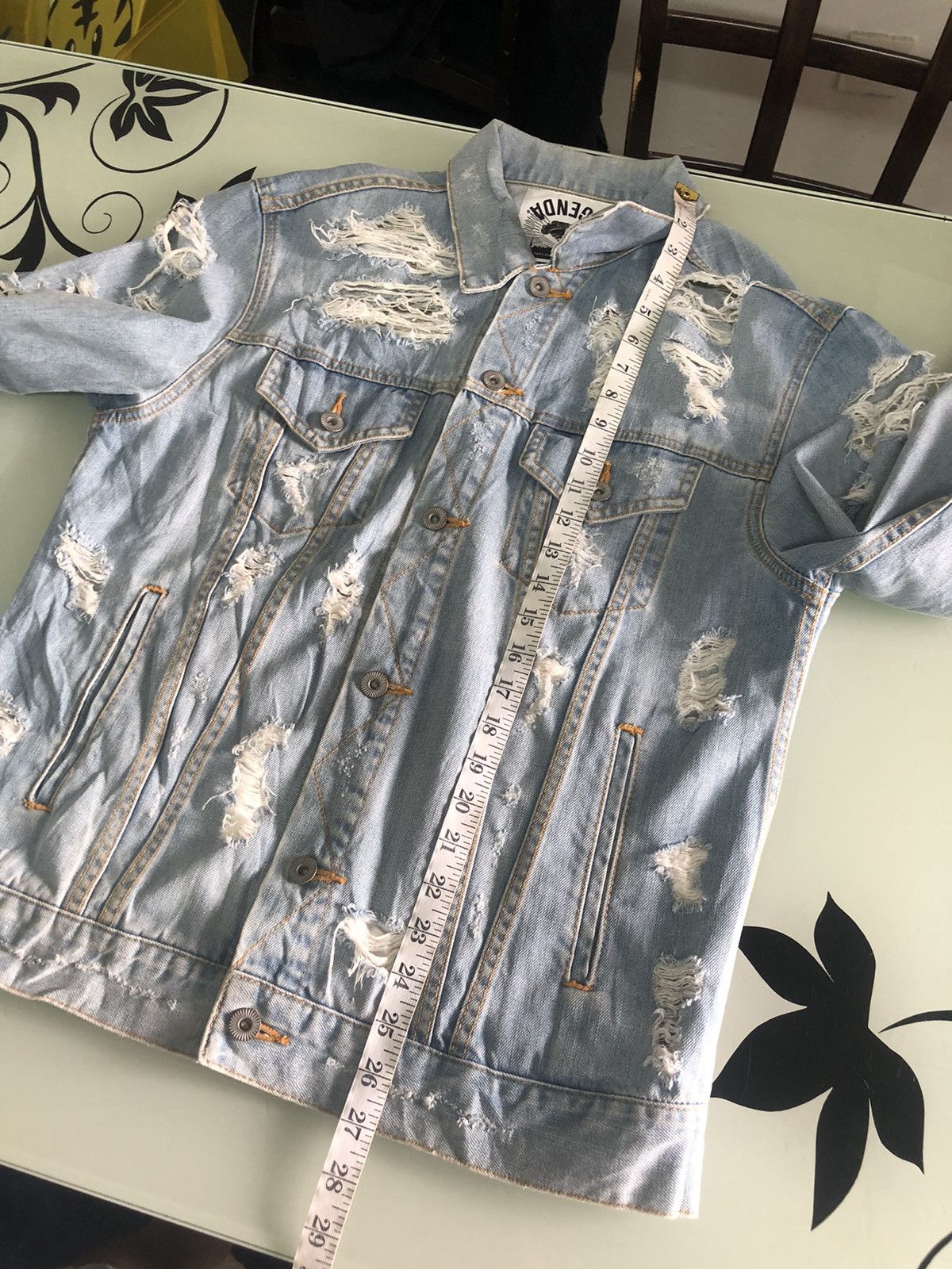 Japanese Brand Vintage Lagenda Tokyo Distressed Trucker Jacket Like Kapital Size US M / EU 48-50 / 2 - 23 Thumbnail