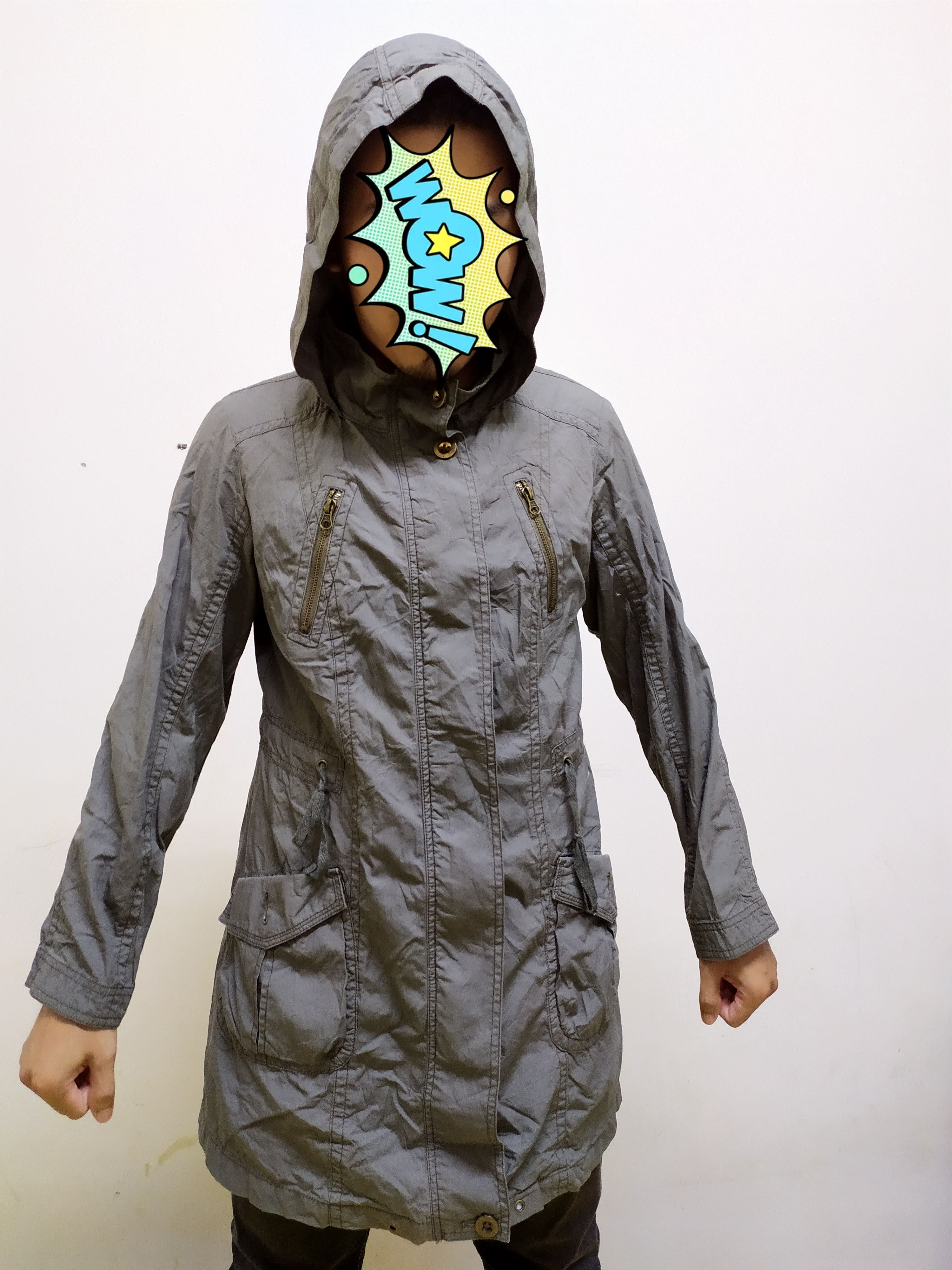 Japanese Brand × Vintage L & Beautiful TRENCH COAT HOODIE Size US M / EU 48-50 / 2 - 8 Thumbnail