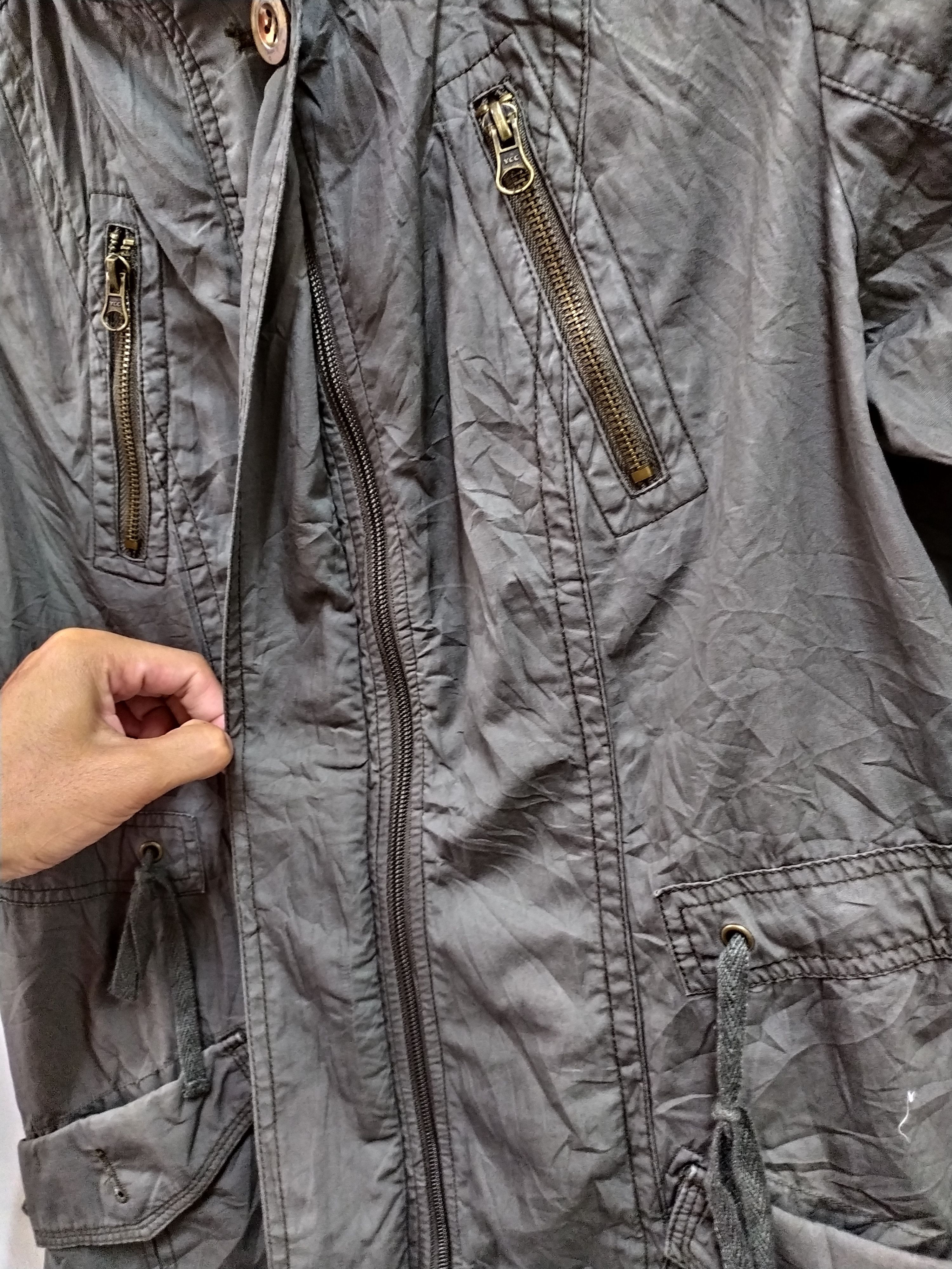 Japanese Brand × Vintage L & Beautiful TRENCH COAT HOODIE Size US M / EU 48-50 / 2 - 4 Thumbnail