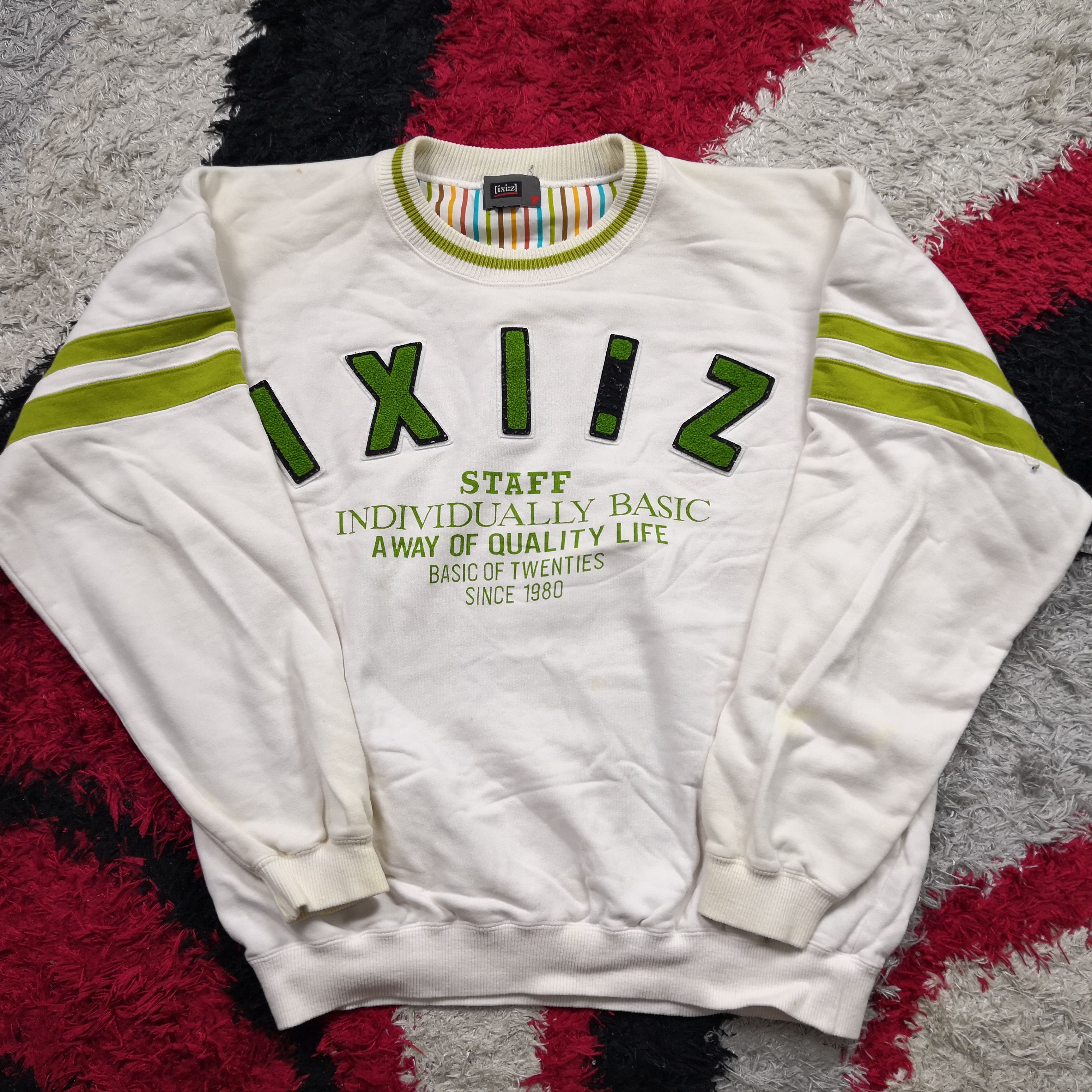 Japanese Brand × Vintage Vintage IXIZ Sweatshirt Carpet Logo Crewneck Sweater Size US M / EU 48-50 / 2 - 2 Thumbnail