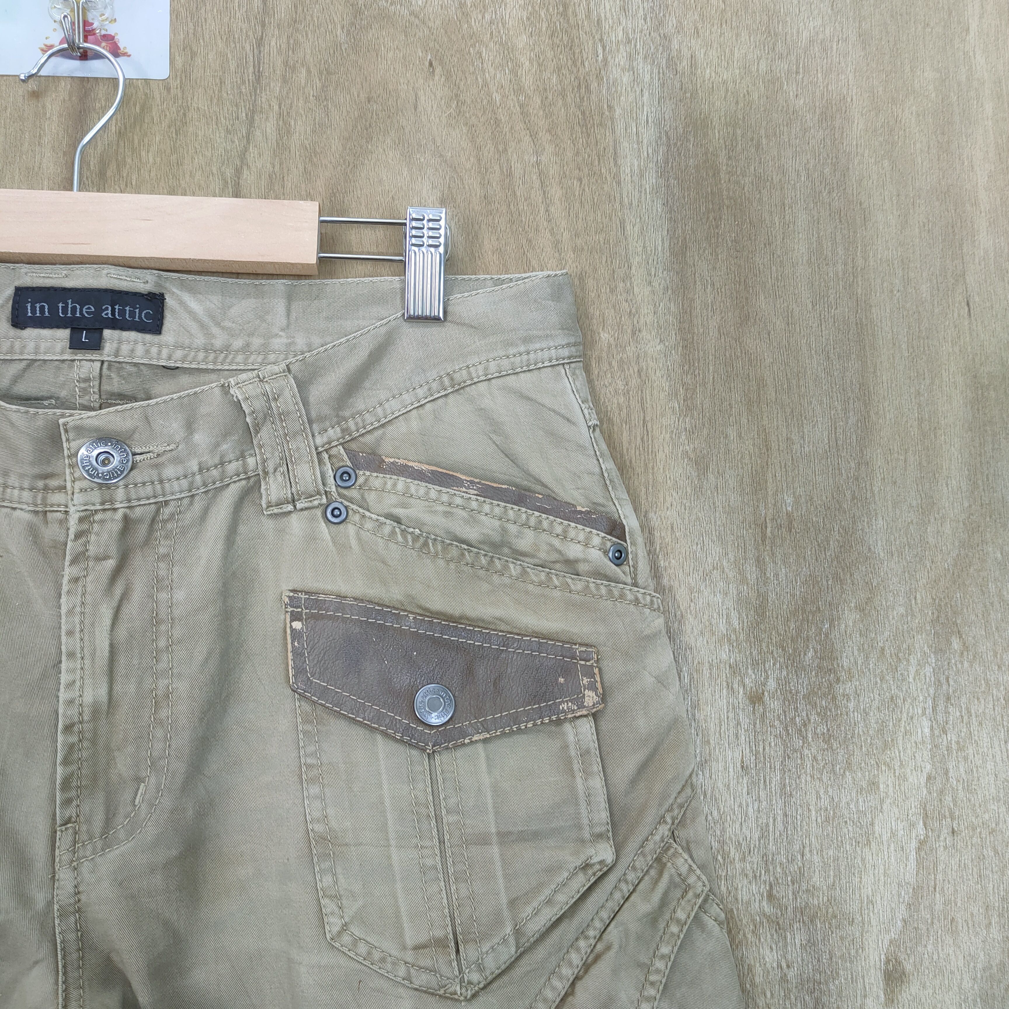 In The Attic VINTAGE IN THE ATTIC BROWN CARGO PANTS Size US 32 / EU 48 - 4 Thumbnail