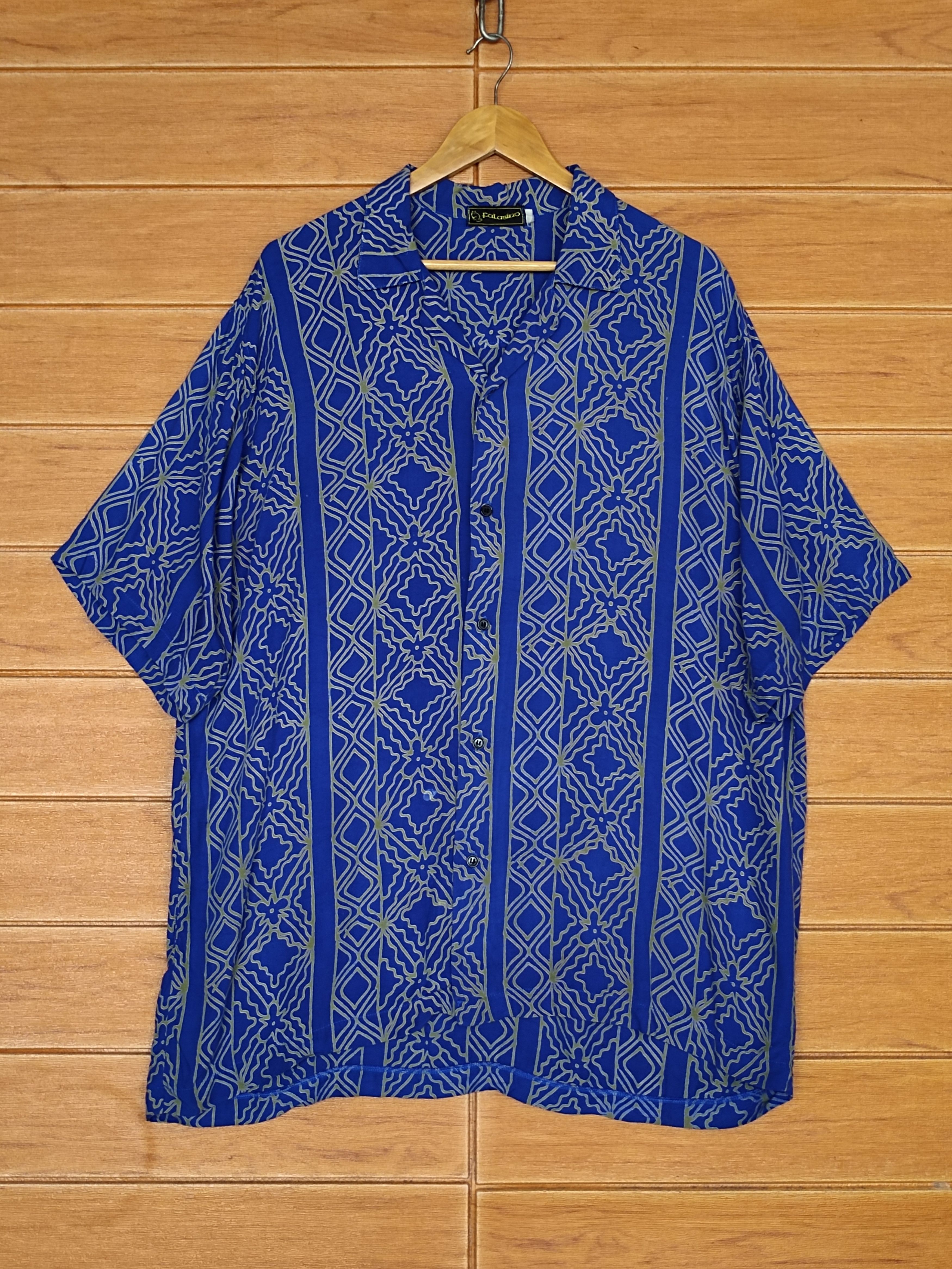 Japanese Brand Vintage Japanese Hawaiian Falasino Panel Abstract Rayon Size US L / EU 52-54 / 3 - 1 Thumbnail