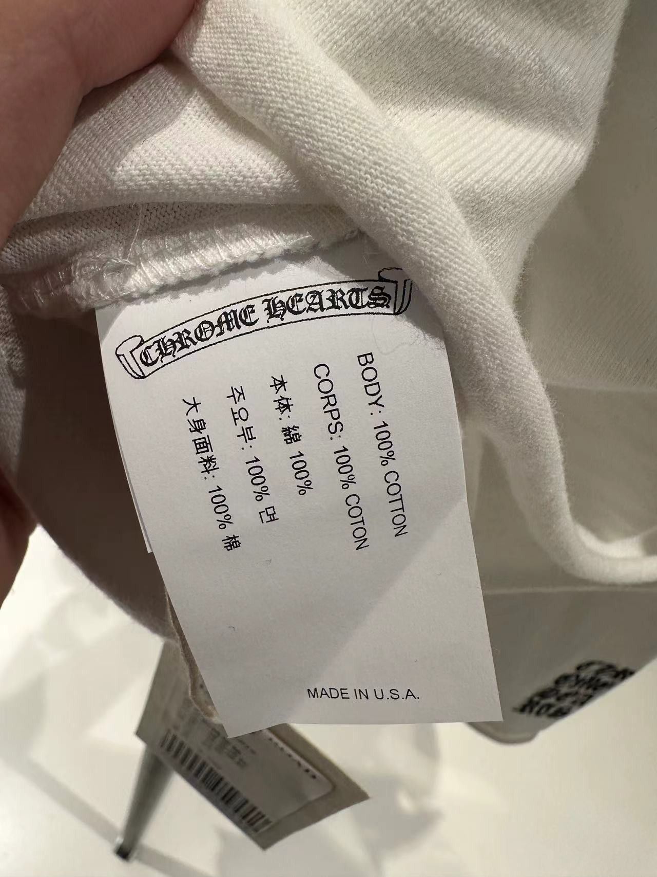 Chrome Hearts Chrome Hearts White Script Logo Short Sleeve Tee Crop Top Size XS / US 0-2 / IT 36-38 - 5 Thumbnail