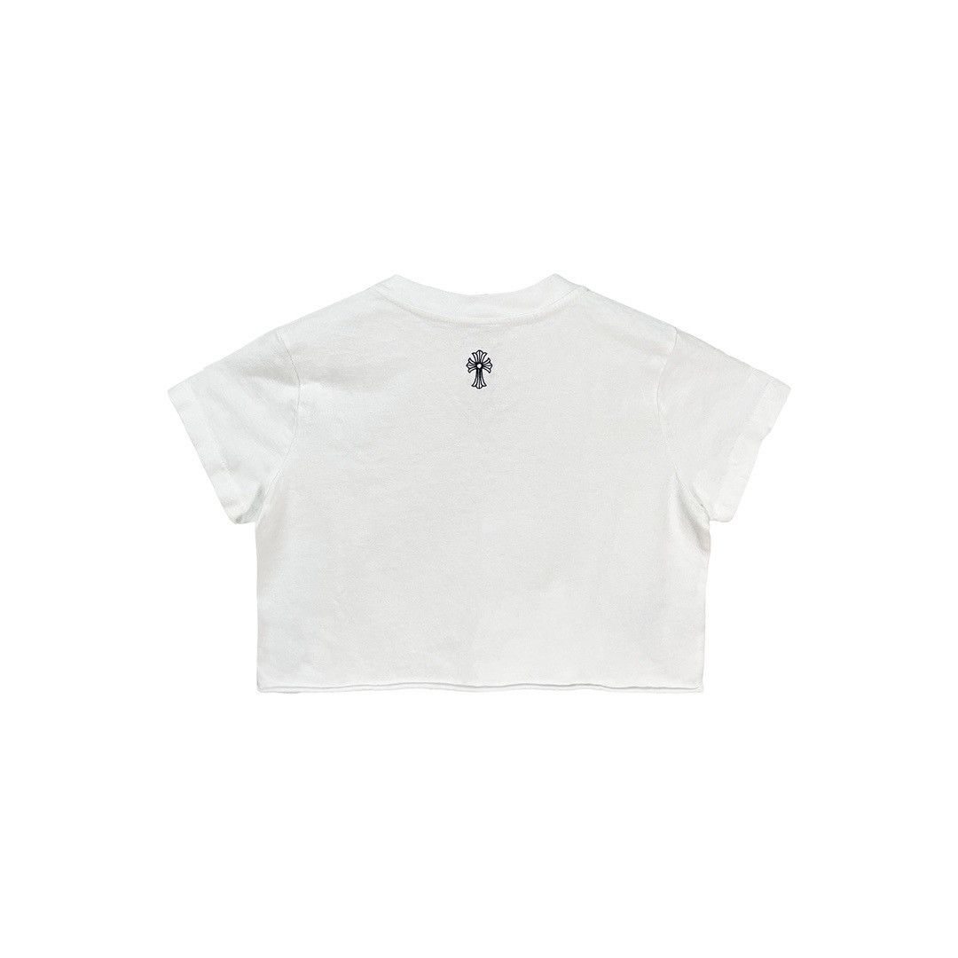 Chrome Hearts Chrome Hearts White Script Logo Short Sleeve Tee Crop Top Size XS / US 0-2 / IT 36-38 - 2 Thumbnail