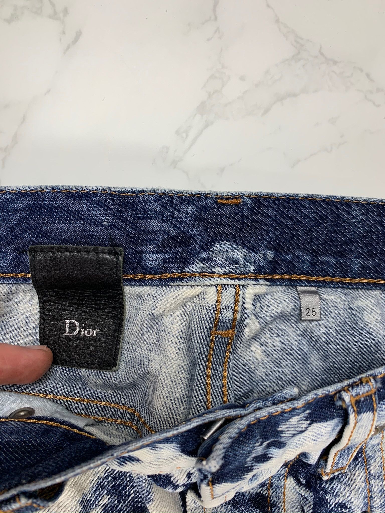 Dior Dior Painted Denim Jeans Size US 28 / EU 44 - 9 Thumbnail