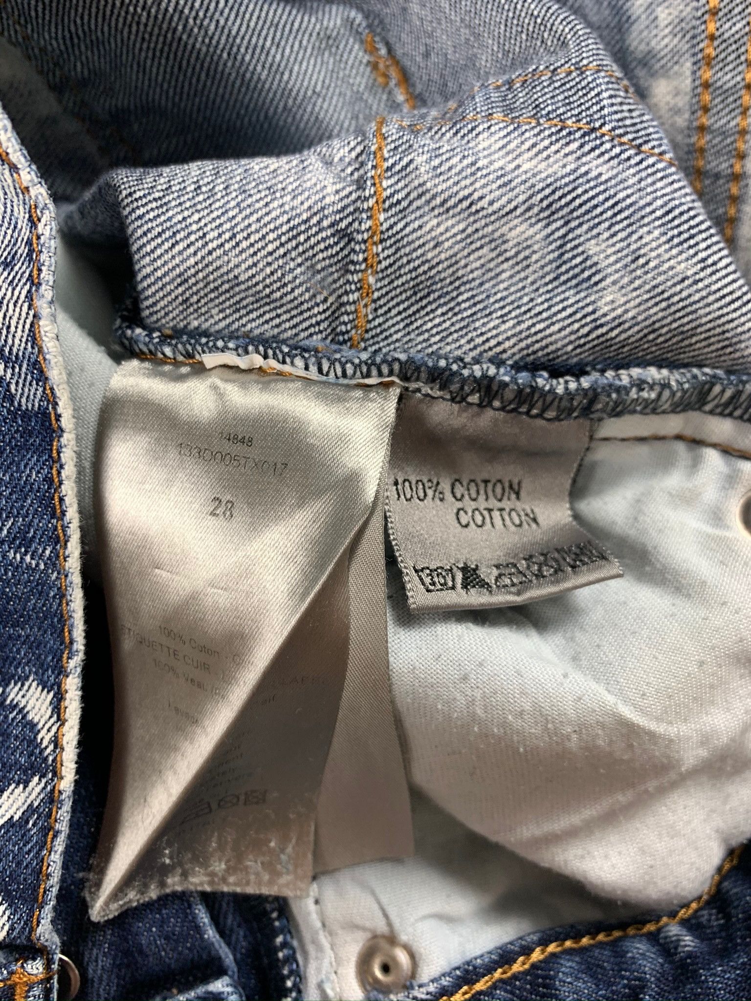Dior Dior Painted Denim Jeans Size US 28 / EU 44 - 10 Thumbnail