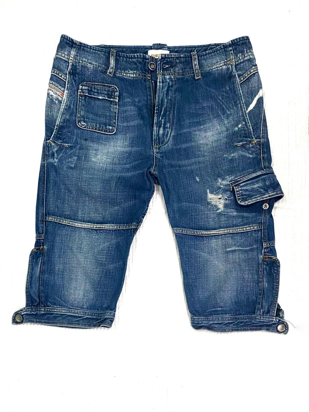 Diesel DISTRESSED DENIM SHORT MULTI POCKET by DIESEL Size US 30 / EU 46 - 2 Thumbnail