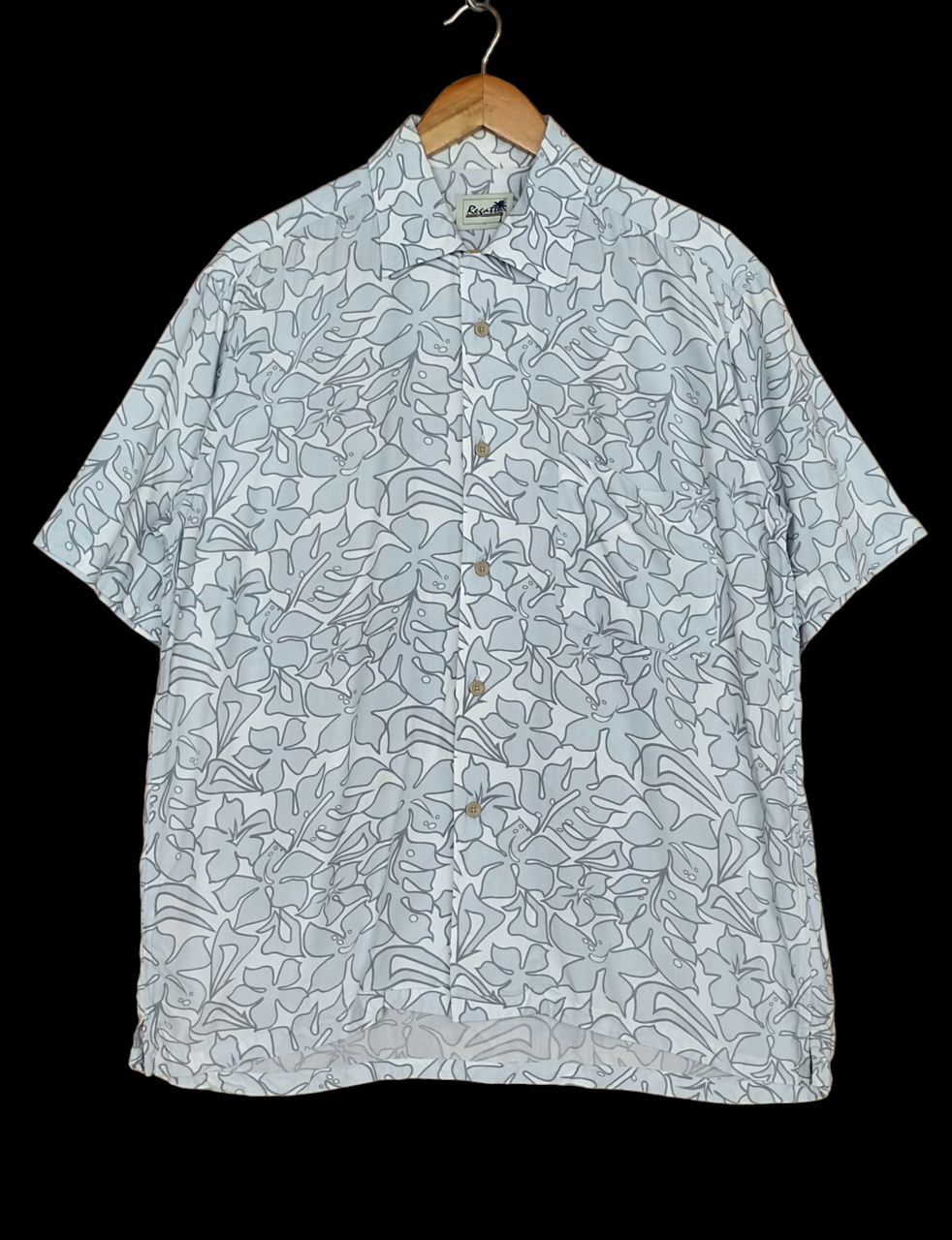 Vintage Japanese Hawaiian Regatta Floral Motive Rayon