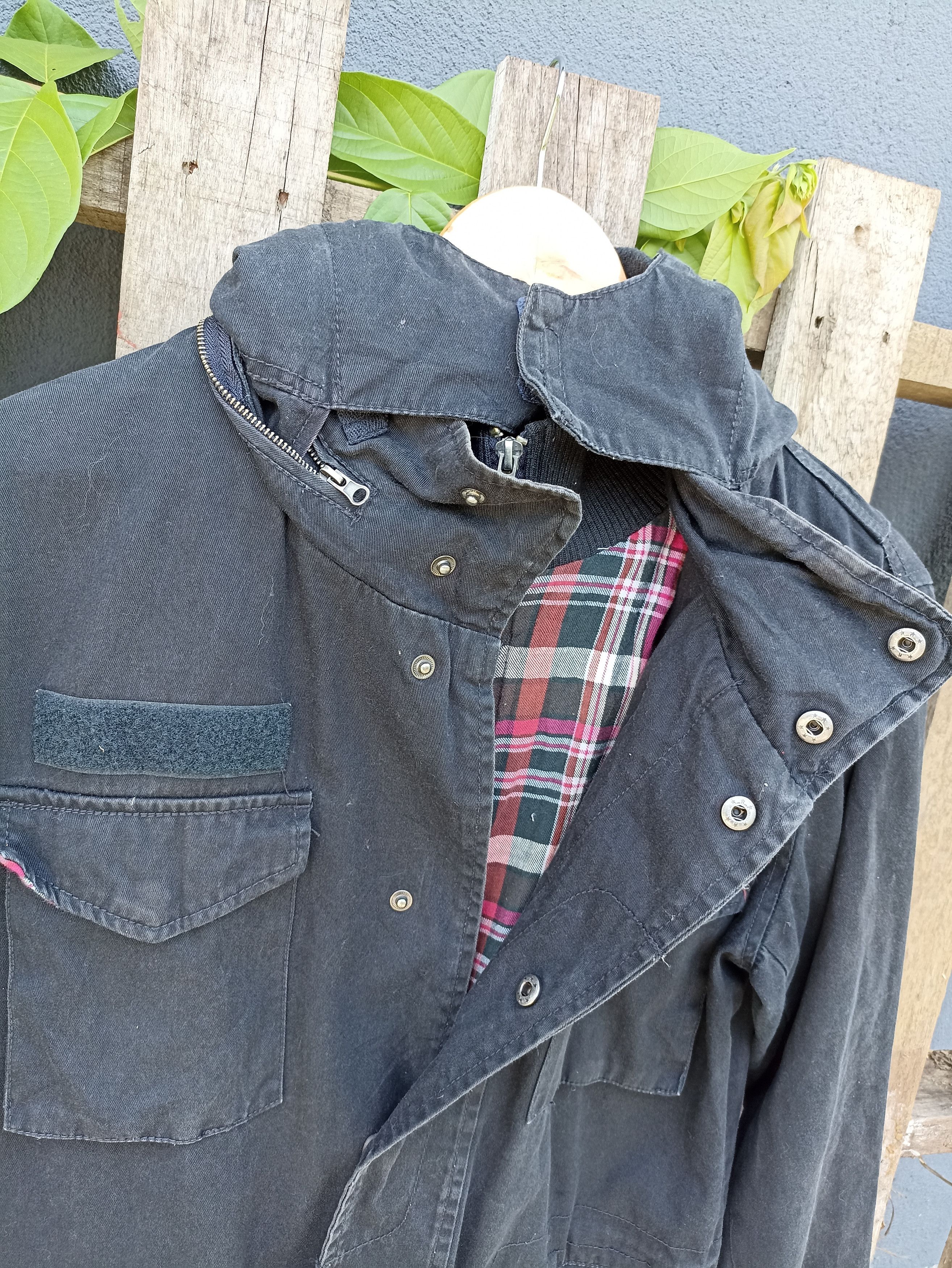 Japanese Brand × Vintage Vintage Real Crush Utility Military Hooded Jacket Size US S / EU 44-46 / 1 - 5 Thumbnail