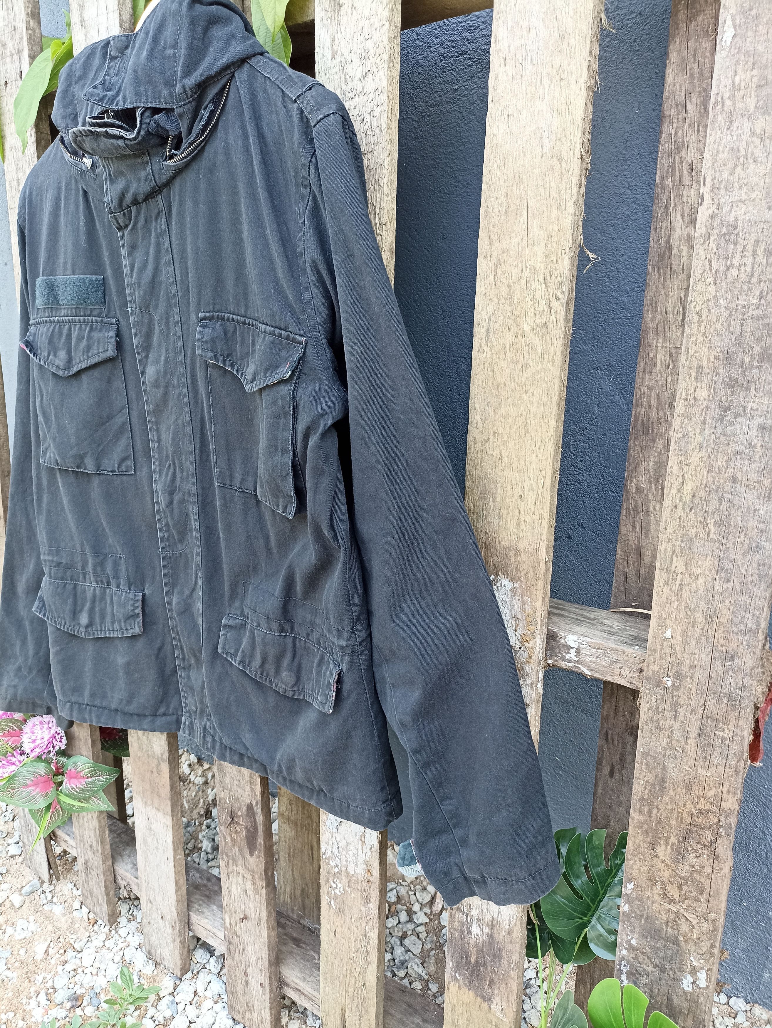 Japanese Brand × Vintage Vintage Real Crush Utility Military Hooded Jacket Size US S / EU 44-46 / 1 - 4 Thumbnail