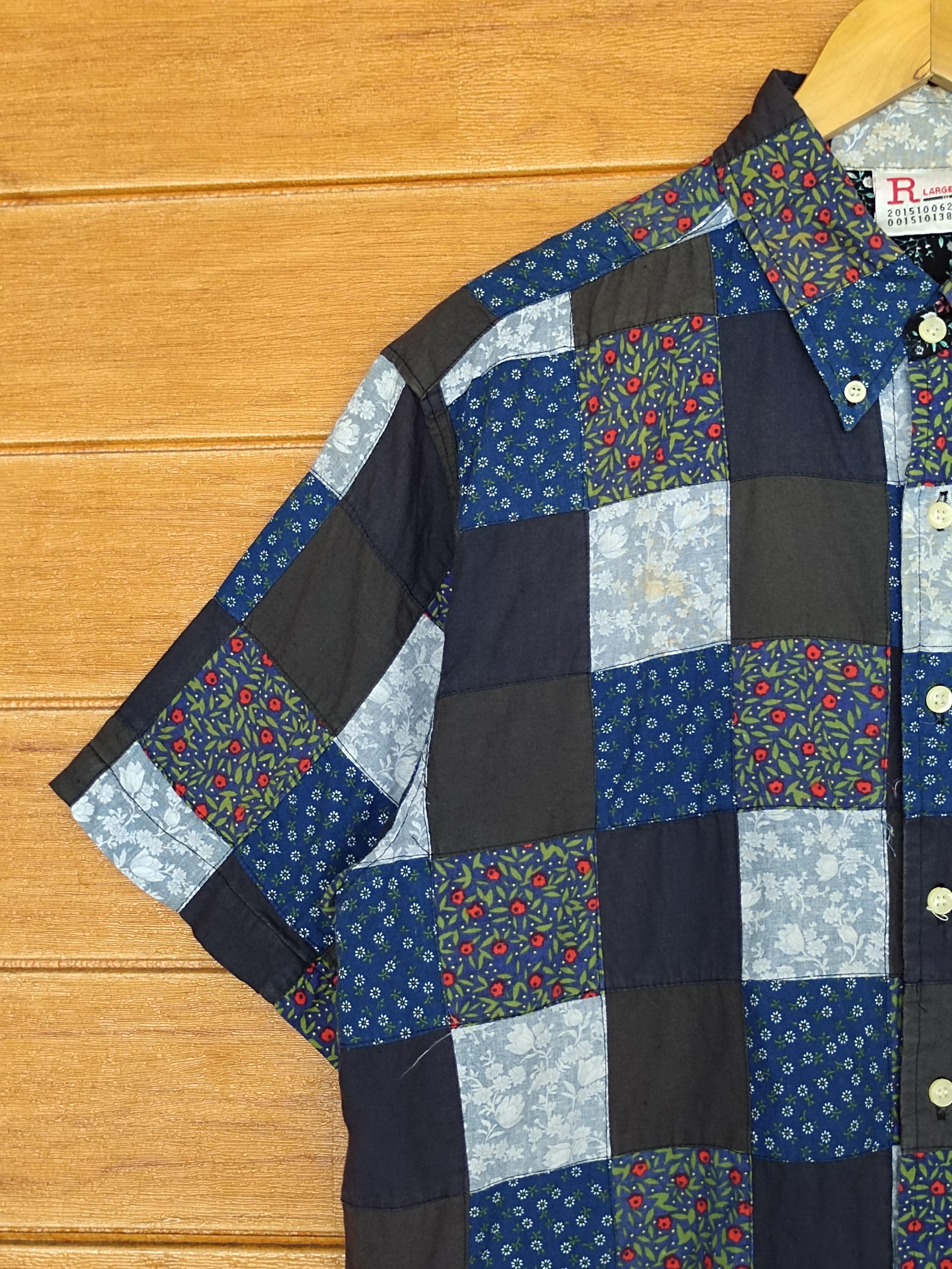 Sun Surf Vintage Japanese R Patchwork Indigo Button Down Shirt Size US L / EU 52-54 / 3 - 4 Thumbnail