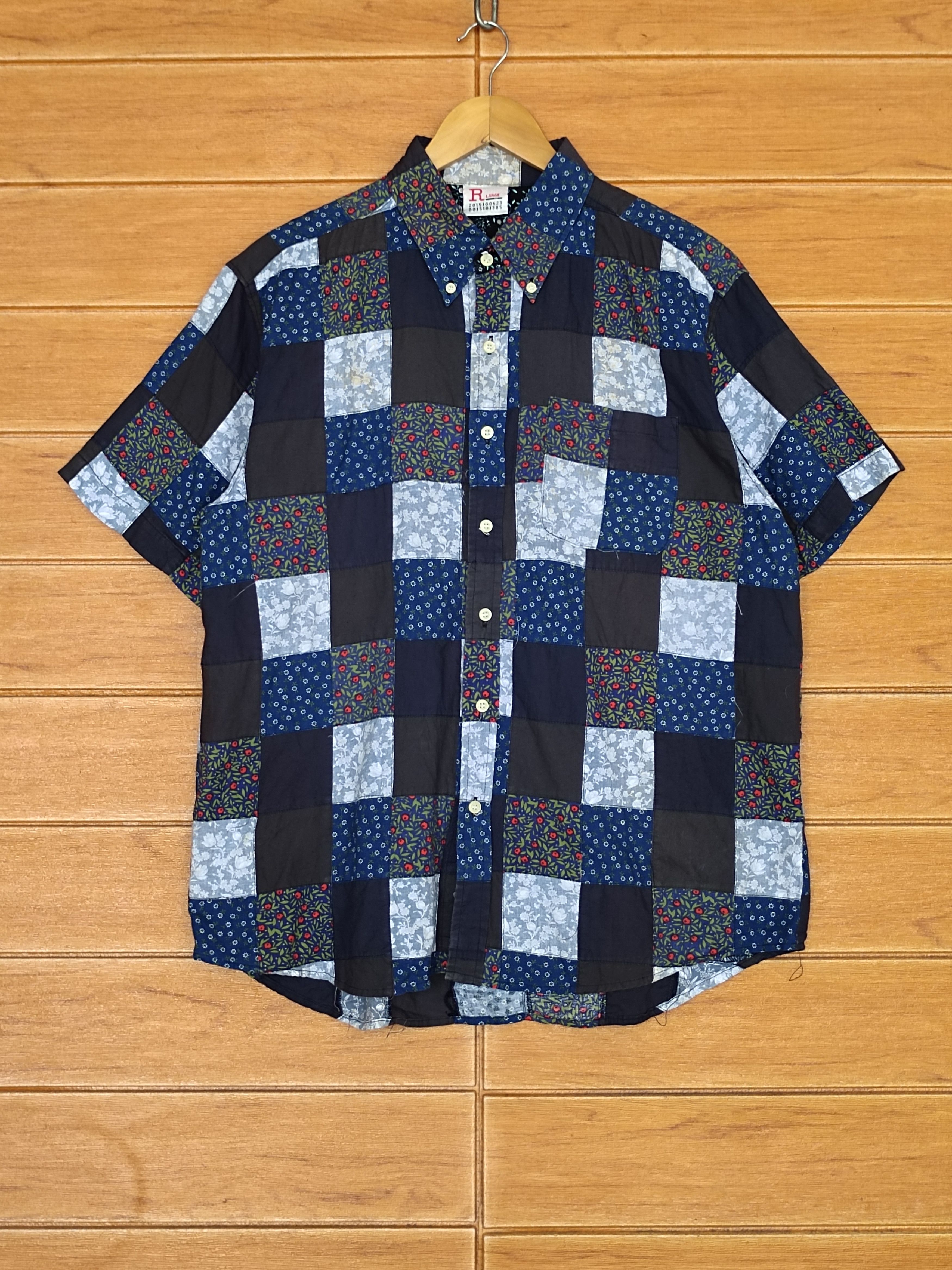 Sun Surf Vintage Japanese R Patchwork Indigo Button Down Shirt Size US L / EU 52-54 / 3 - 1 Thumbnail