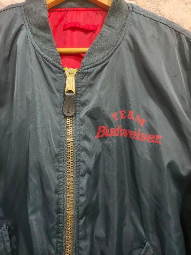 Budweiser × Japanese Brand Vintage Team Budweiser Reversible Bomber style Jacket Size US L / EU 52-54 / 3 - 11 Thumbnail