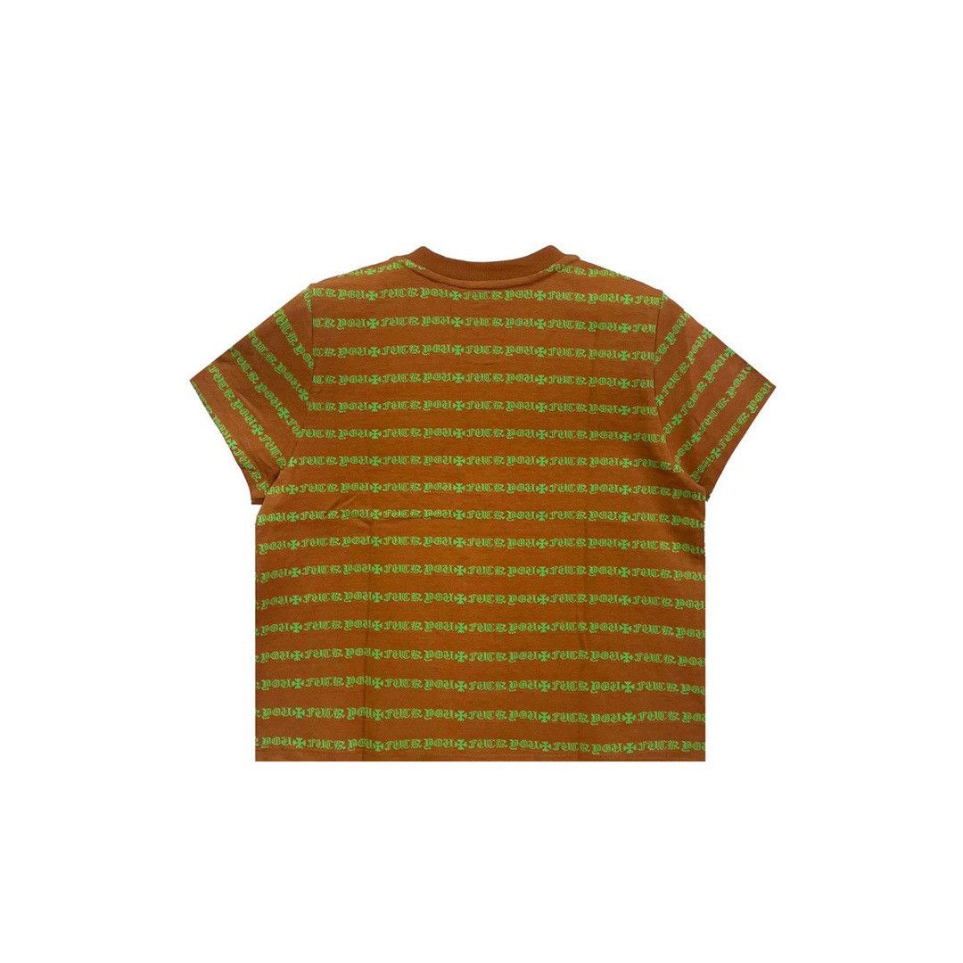 Chrome Hearts Chrome Hearts Brown Script Logo Stripe Short Sleeve Tee Size M / US 6-8 / IT 42-44 - 2 Thumbnail