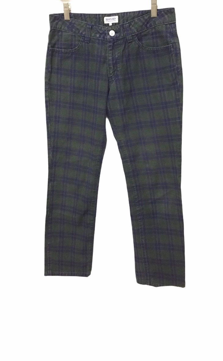 black watch tartan crop pants