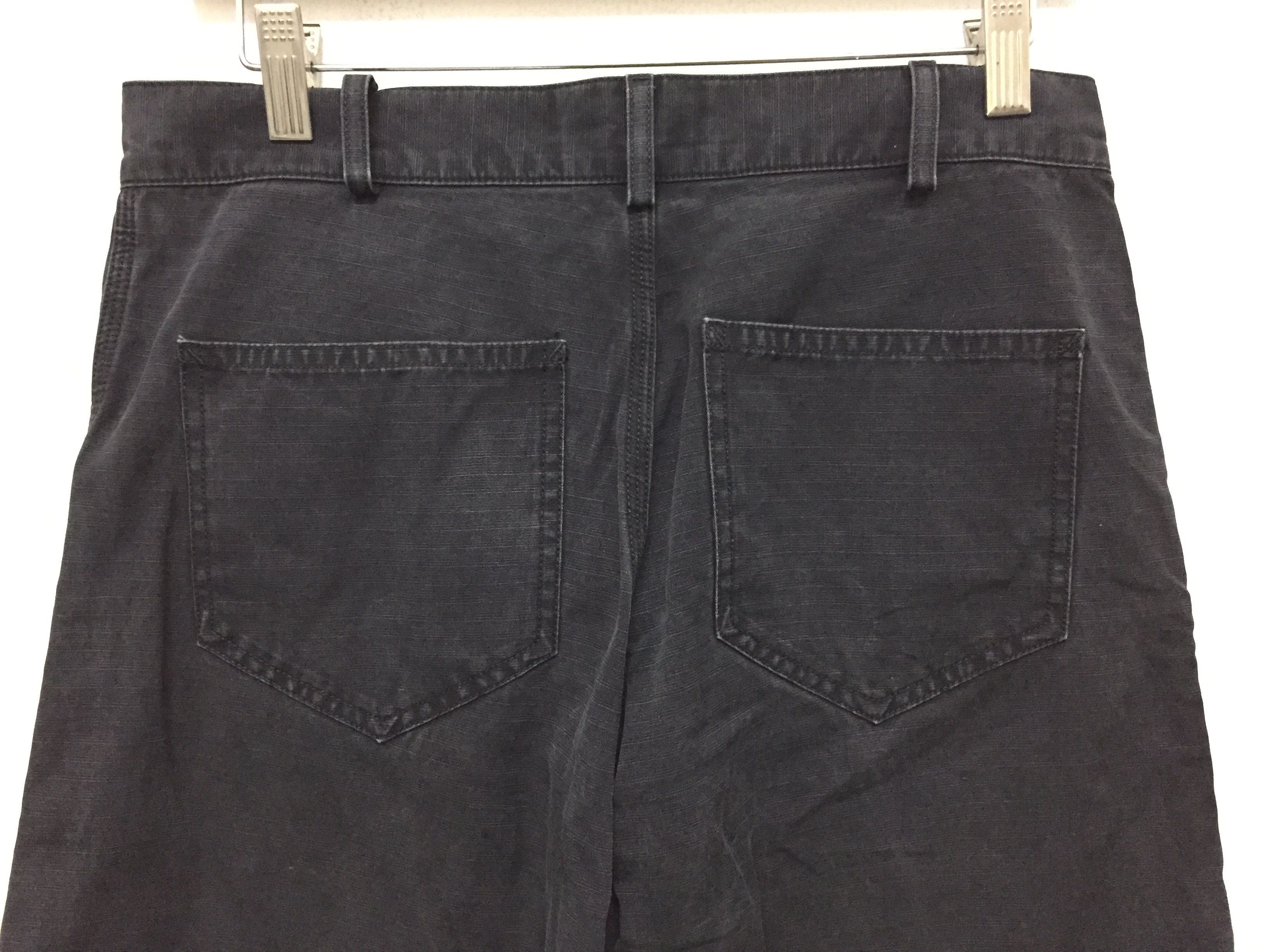 A.P.C. S/S 2005 Faded Black Paneled Knee crop pants Size US 29 - 12 Thumbnail