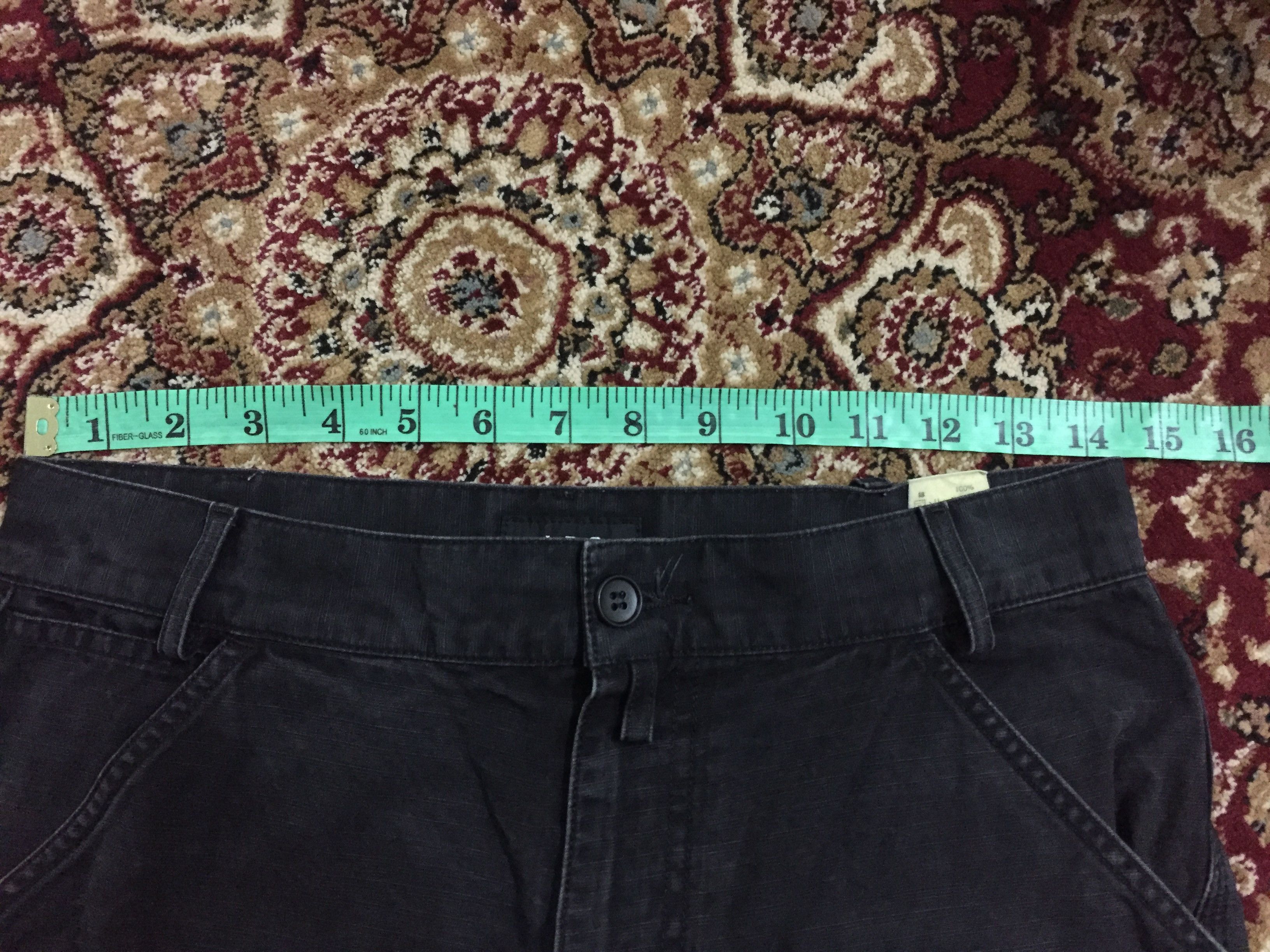 A.P.C. S/S 2005 Faded Black Paneled Knee crop pants Size US 29 - 14 Thumbnail