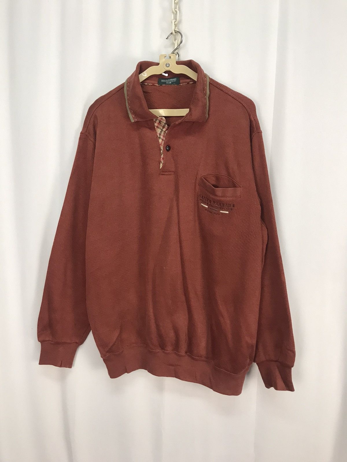 Japanese Brand × Vintage Santa Barbara polos half button sweatshirt Size US L / EU 52-54 / 3 - 7 Thumbnail