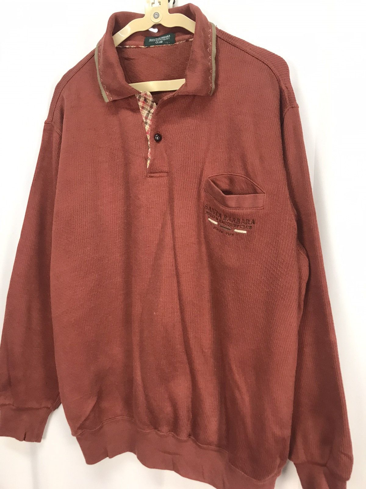 Japanese Brand × Vintage Santa Barbara polos half button sweatshirt Size US L / EU 52-54 / 3 - 6 Thumbnail