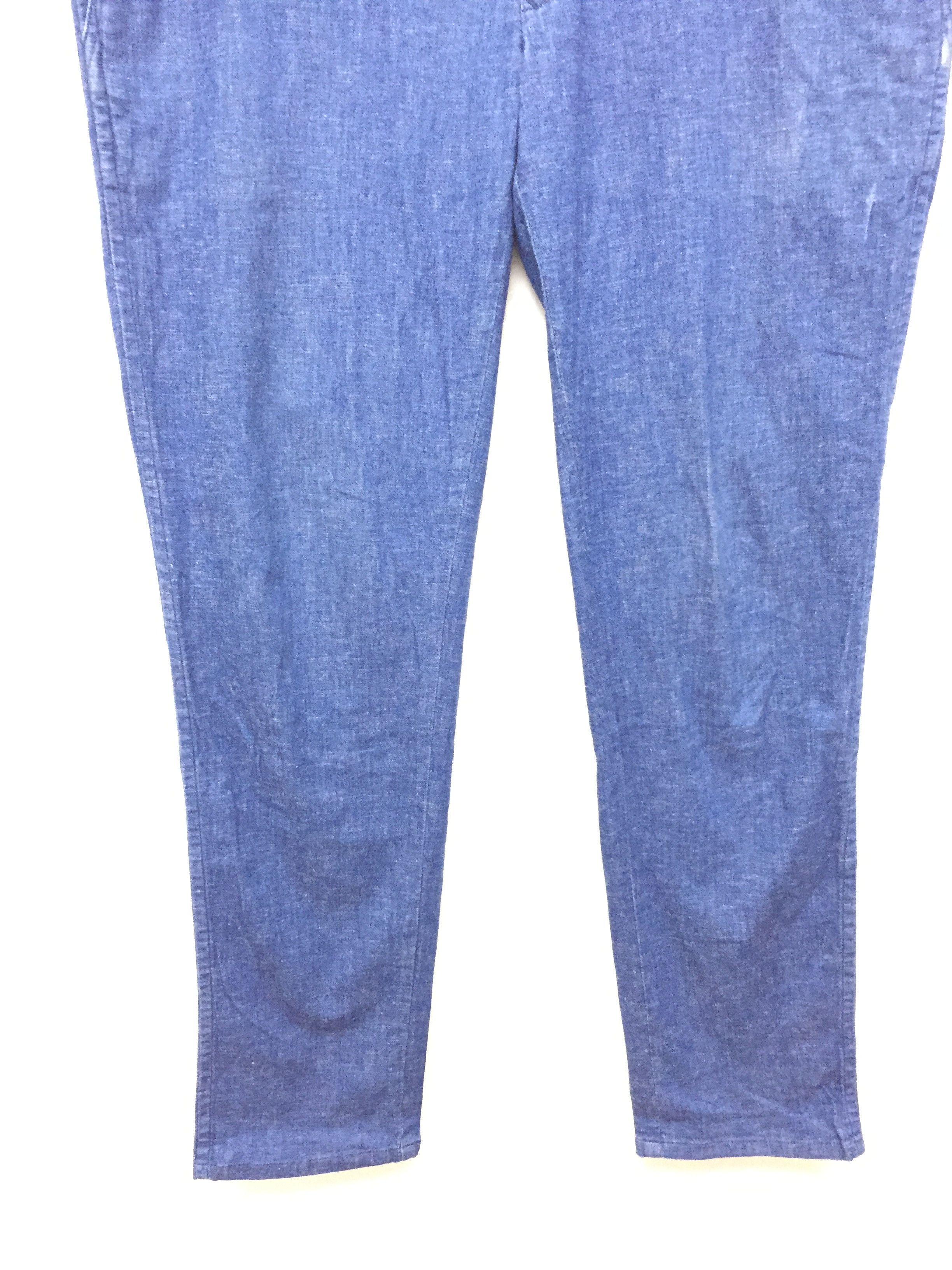Blue Blue Japan × Indigo × Japanese Brand BLUE BLUE JAPAN indigo mix linen pants Size US 33 - 4 Thumbnail