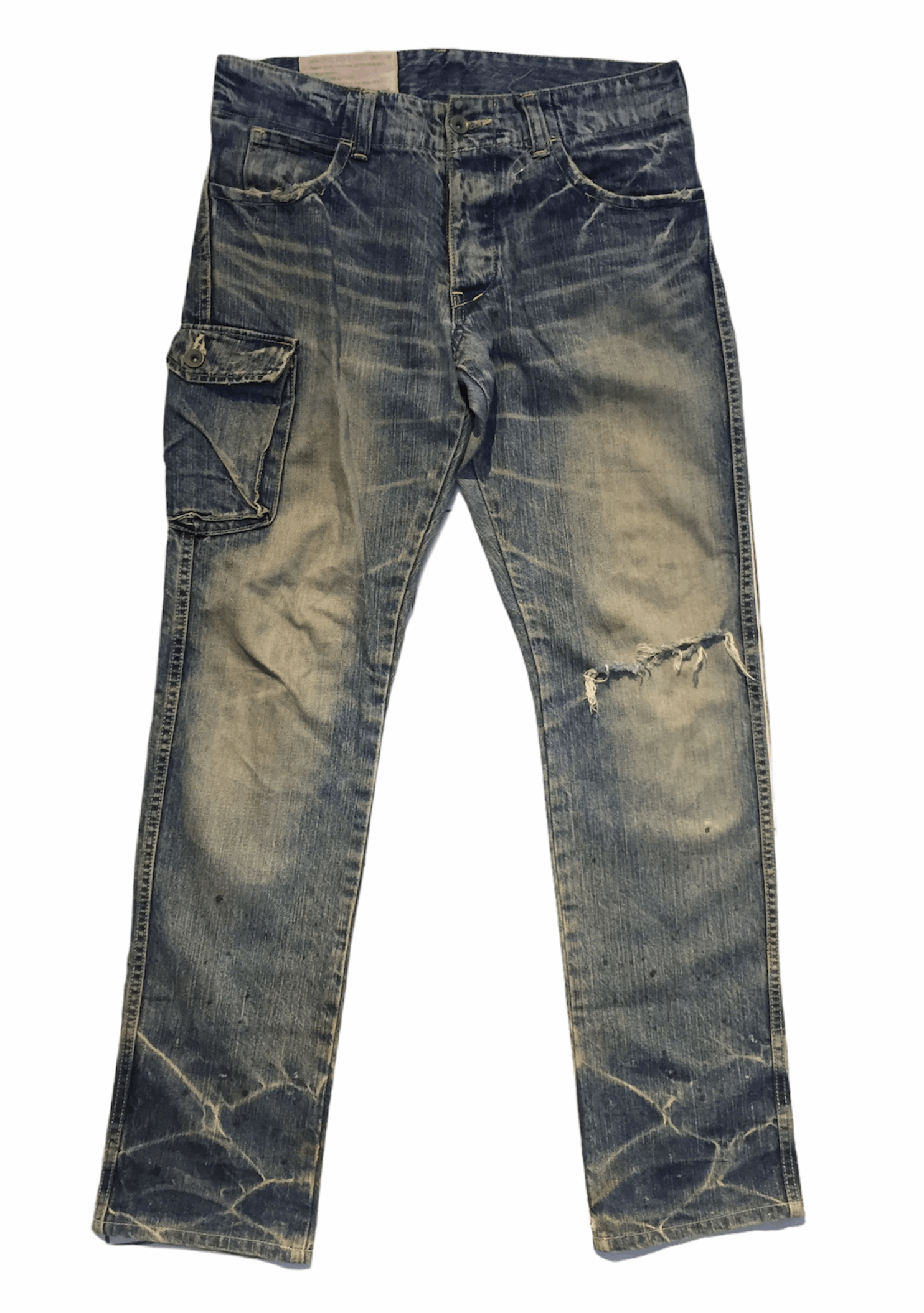 Johnbull distressed wash wishker pocket pants Size US 31 - 1 Thumbnail