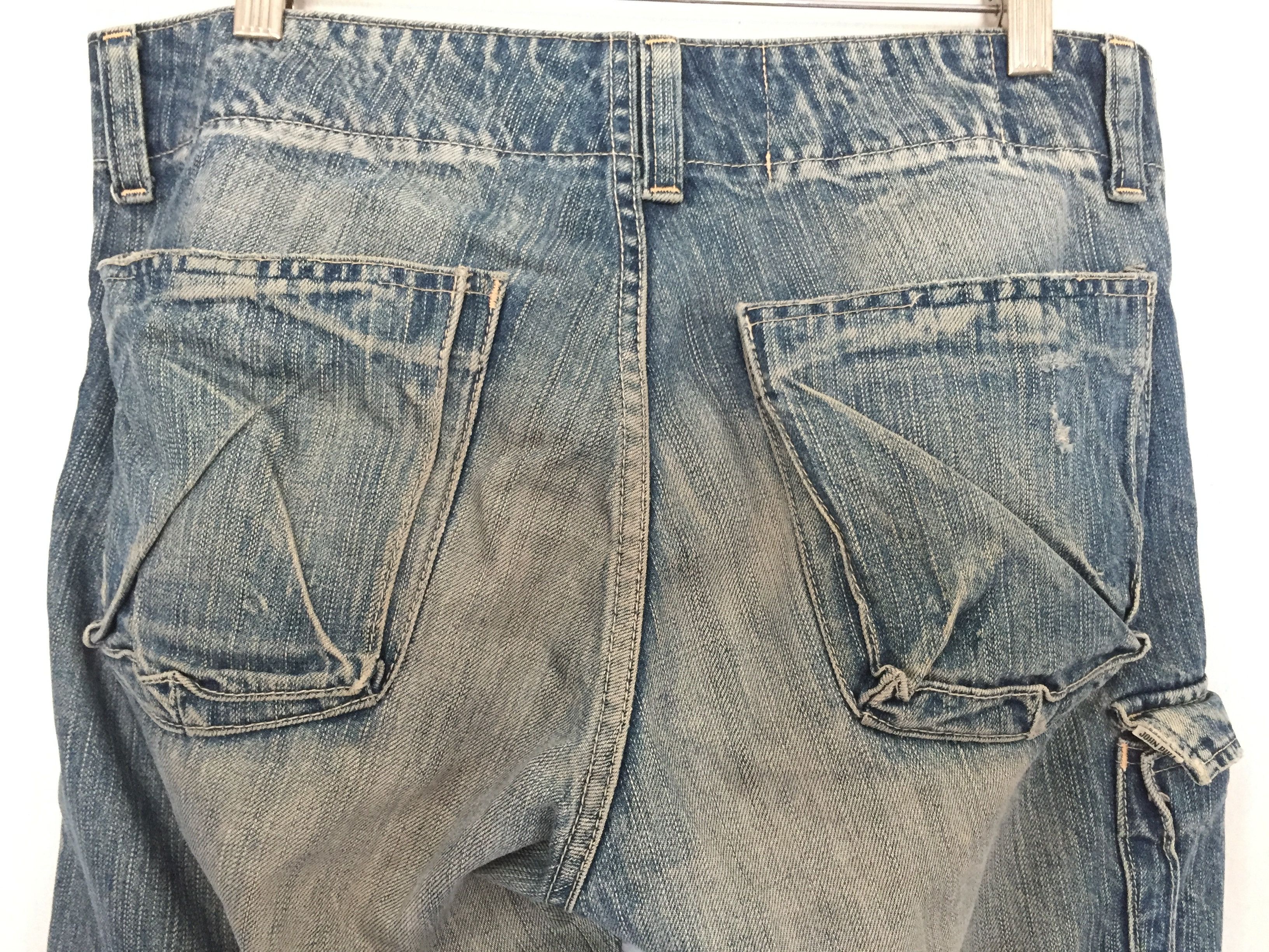 Johnbull distressed wash wishker pocket pants Size US 31 - 12 Thumbnail