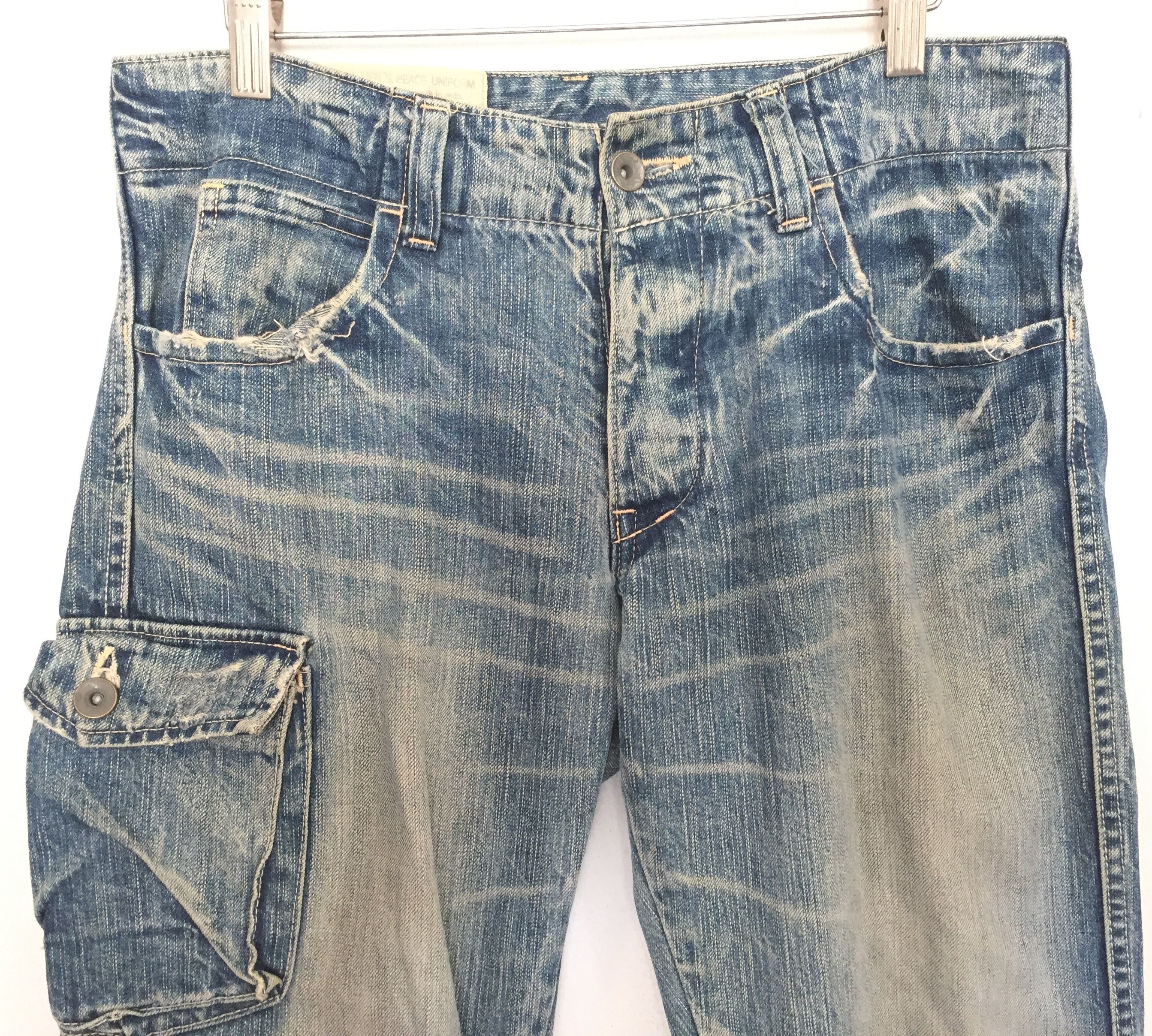 Johnbull distressed wash wishker pocket pants Size US 31 - 3 Thumbnail