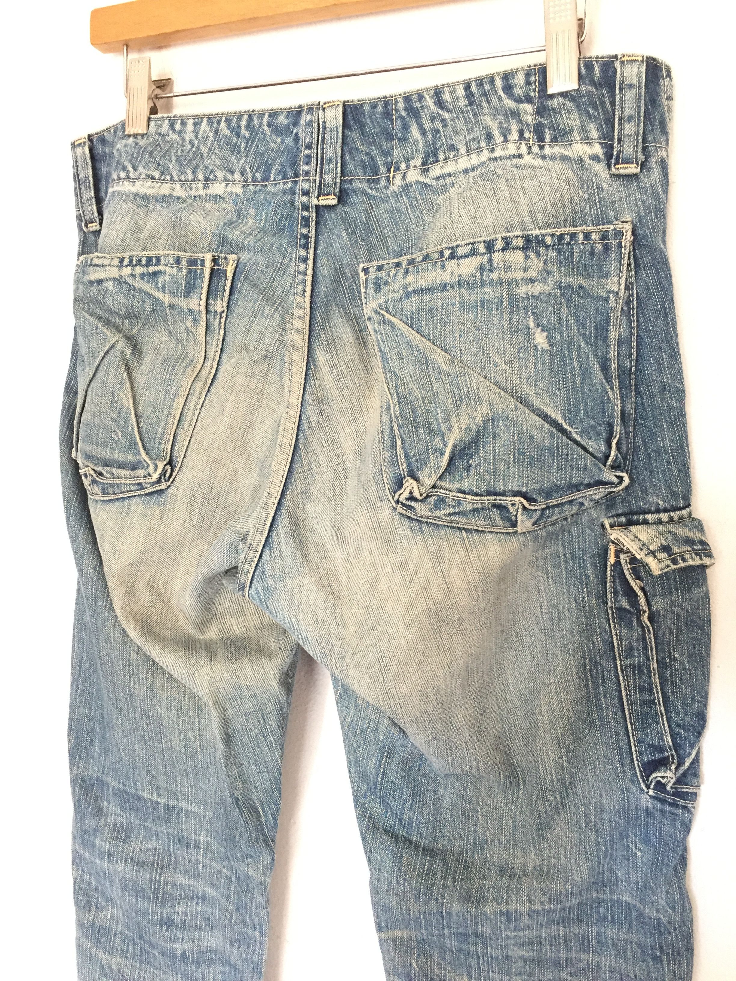 Johnbull distressed wash wishker pocket pants Size US 31 - 11 Thumbnail