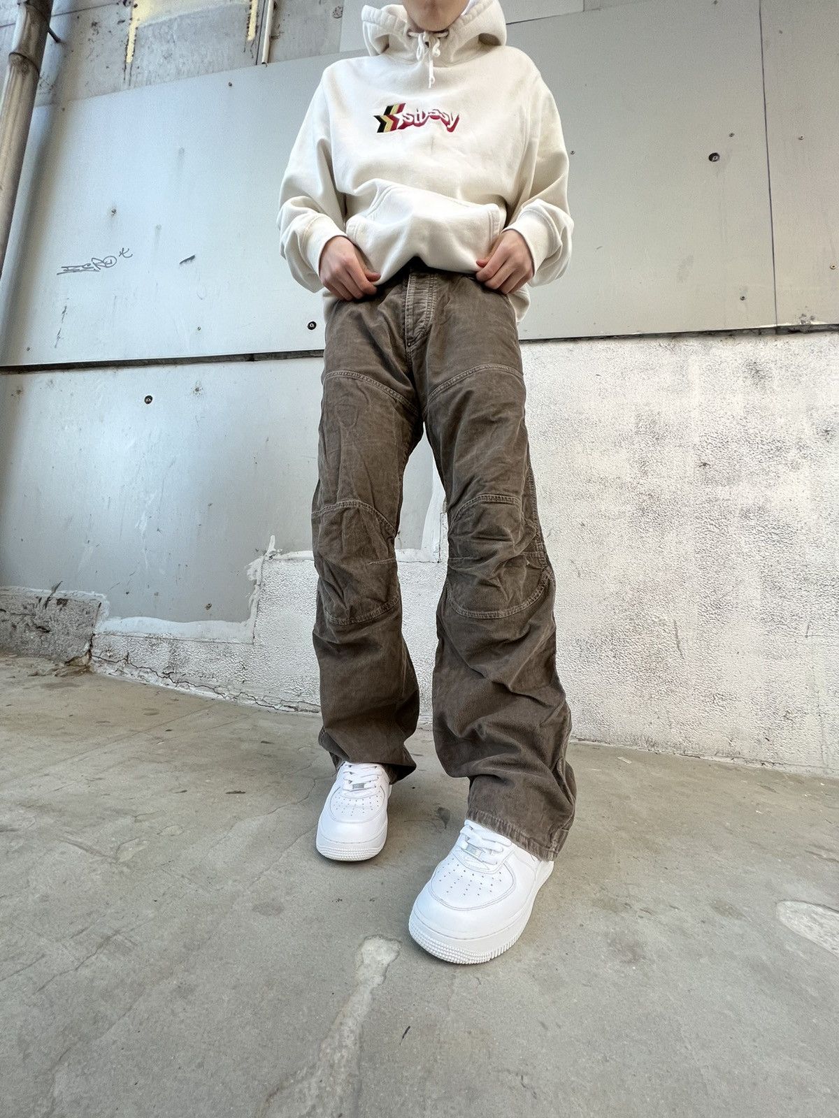 image of G Star Raw x Vintage G Star Elwood Pants Brown in Brown Faded, Men's (Size 34)