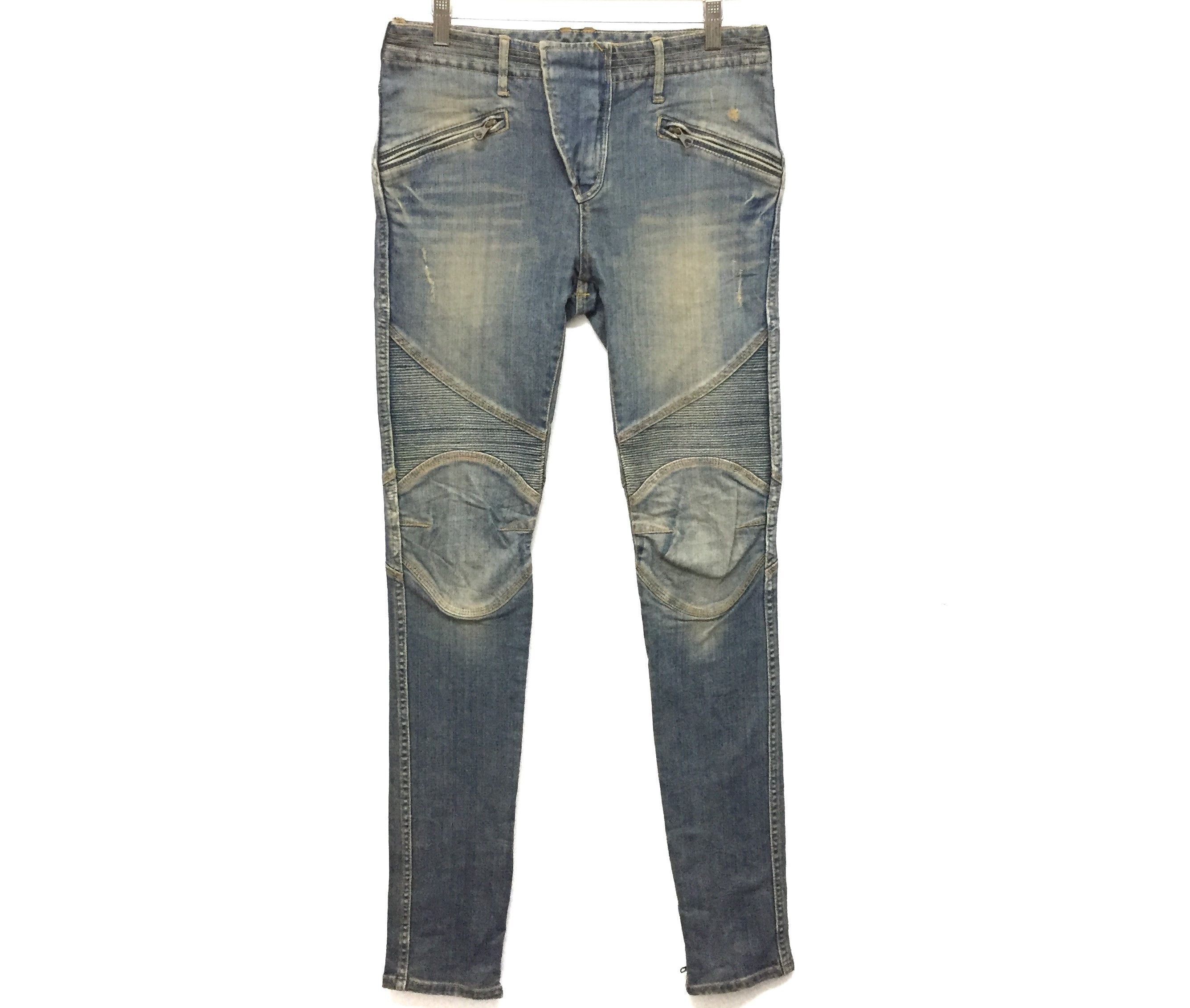 GOA G.O.A Japanese Brand Rider Biker Denim Similar Balmain IDEAL Size US 30 / EU 46 - 1 Thumbnail