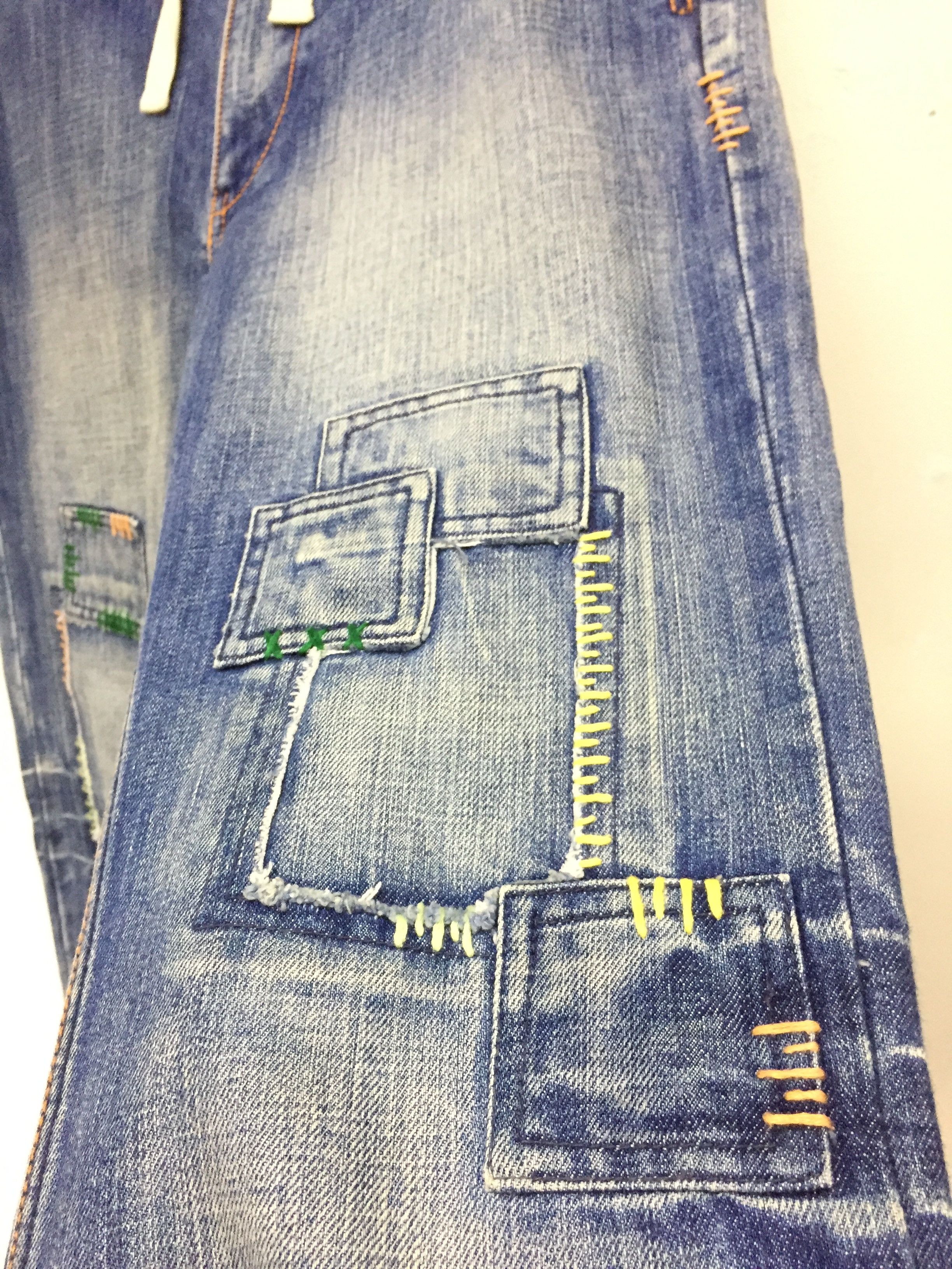 Tornado Mart K. MAYER Patchwork contra stitch drawstring denim kapital Size US 32 / EU 48 - 7 Thumbnail