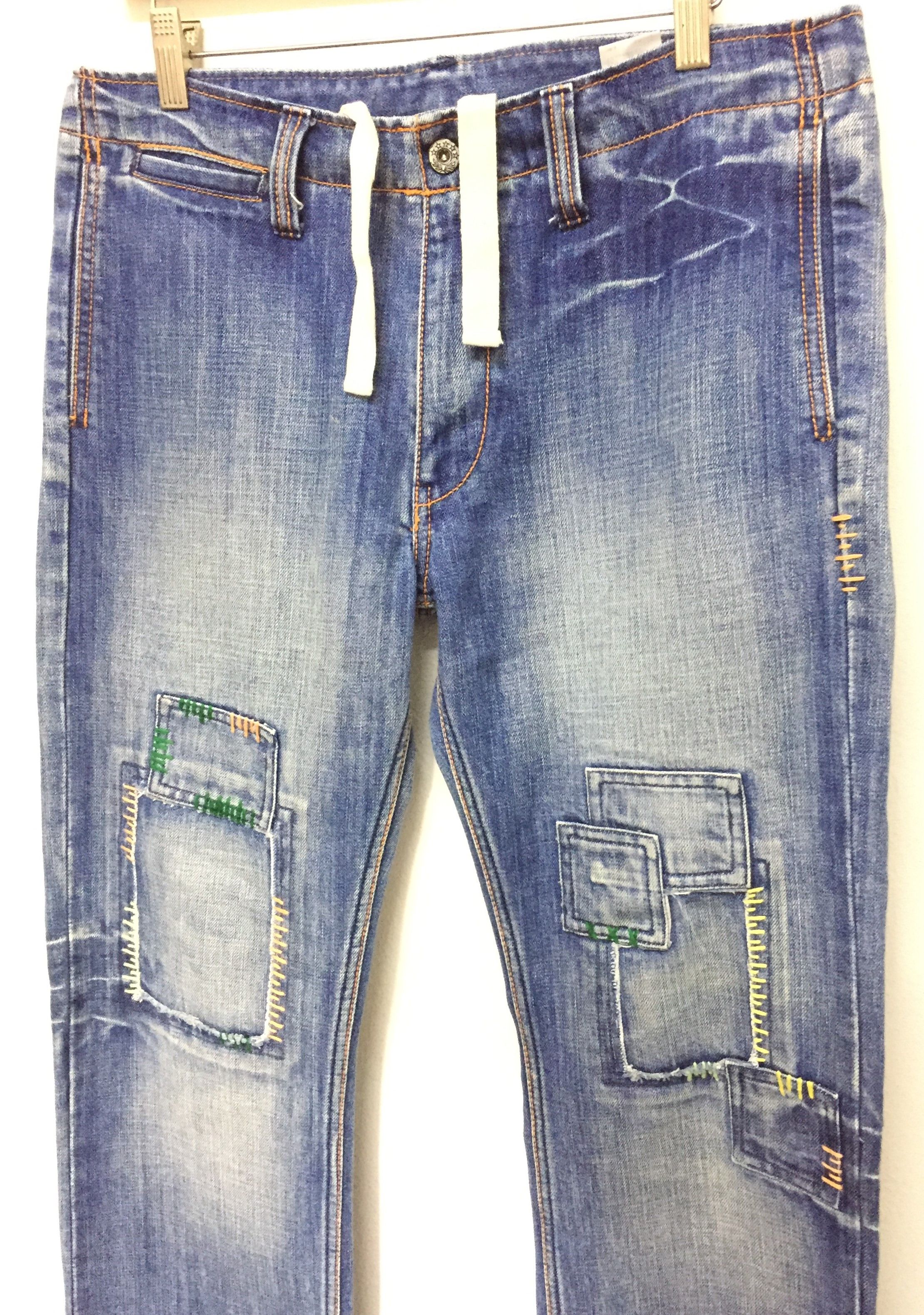 Tornado Mart K. MAYER Patchwork contra stitch drawstring denim kapital Size US 32 / EU 48 - 6 Thumbnail