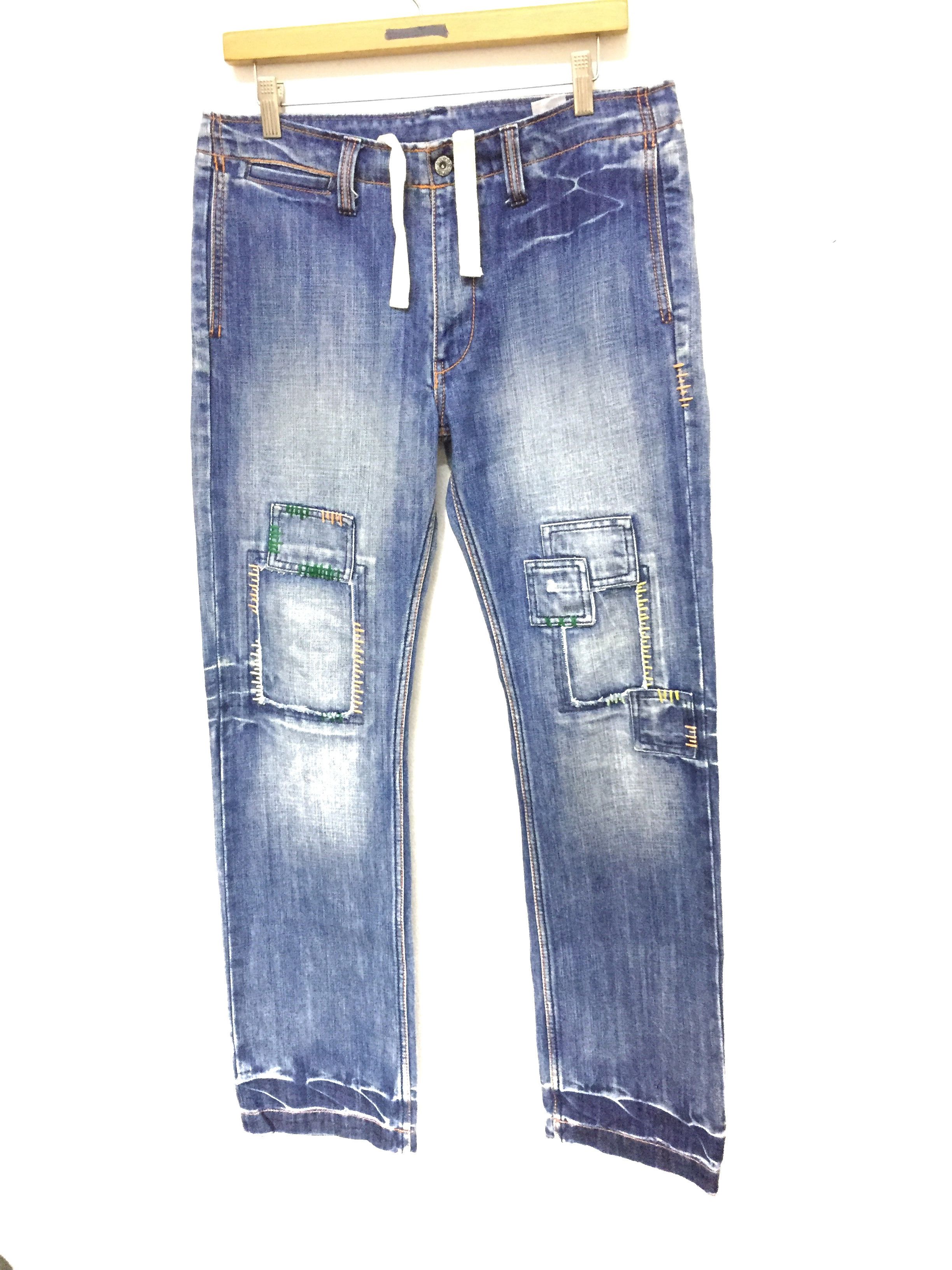 Tornado Mart K. MAYER Patchwork contra stitch drawstring denim kapital Size US 32 / EU 48 - 2 Thumbnail