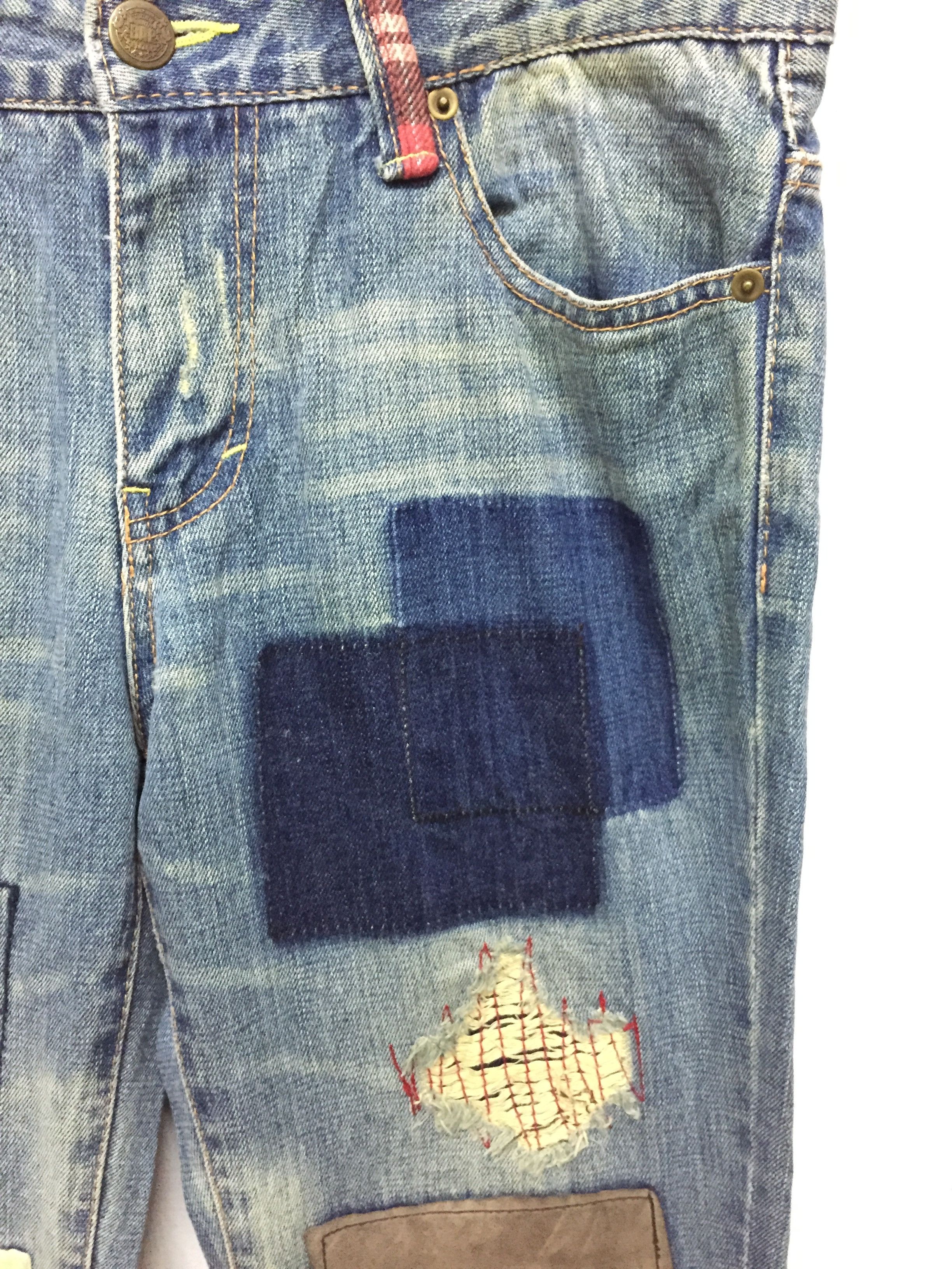 Japanese Brand 90's PATCHWORK Denim Japanese brand similar kapital Size US 33 - 6 Thumbnail