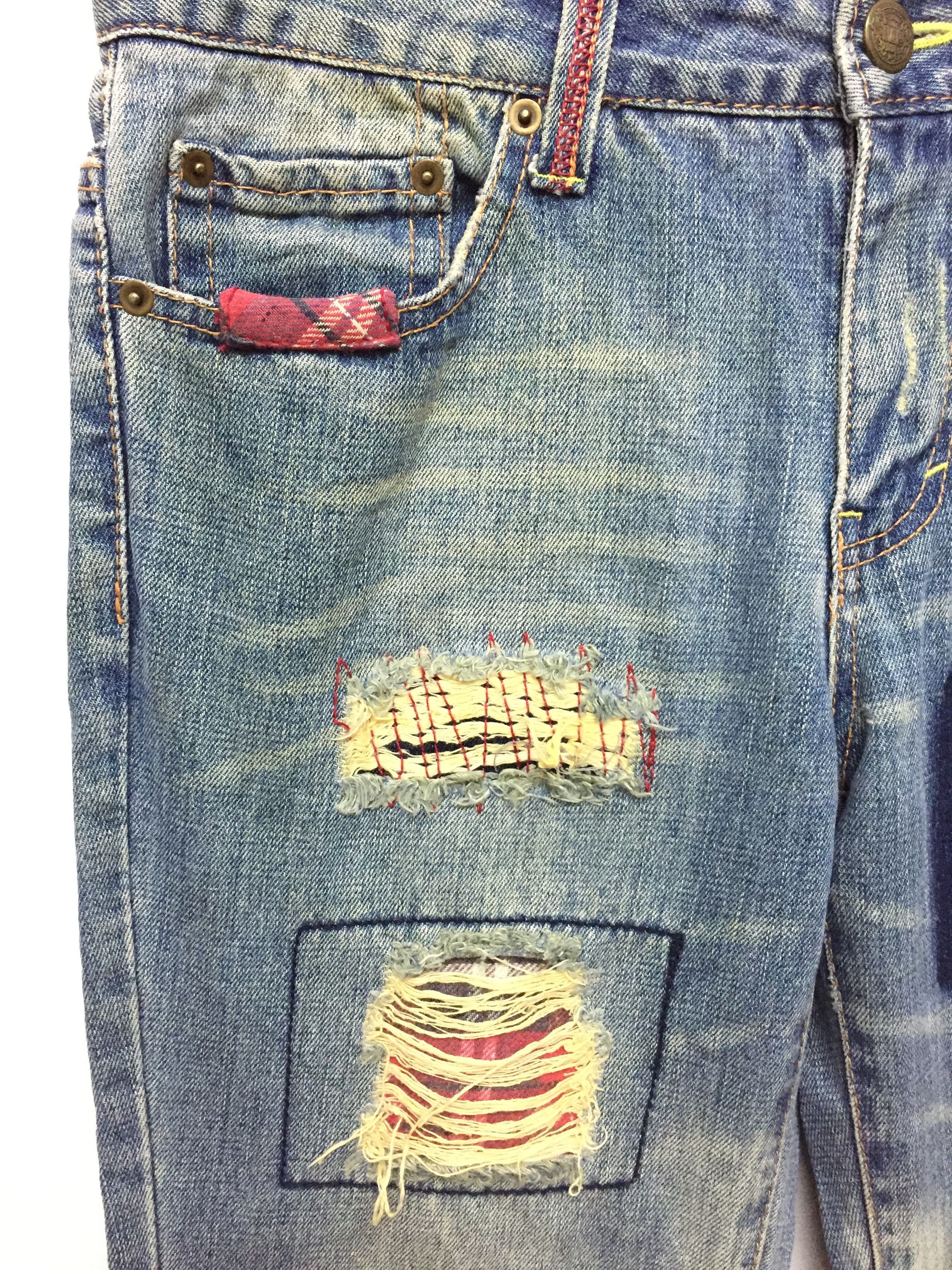 Japanese Brand 90's PATCHWORK Denim Japanese brand similar kapital Size US 33 - 5 Thumbnail