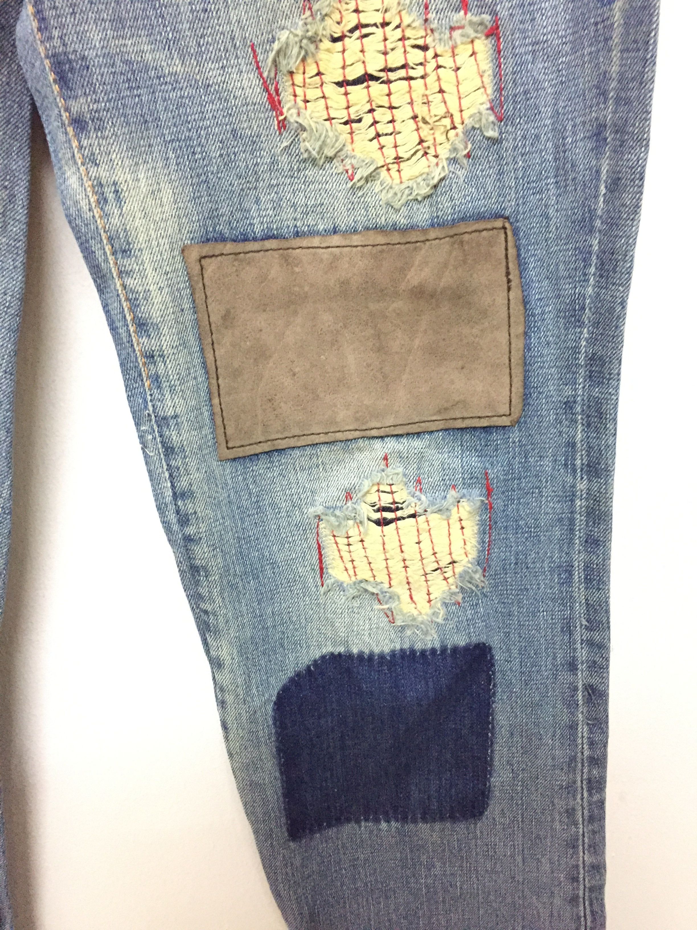 Japanese Brand 90's PATCHWORK Denim Japanese brand similar kapital Size US 33 - 7 Thumbnail