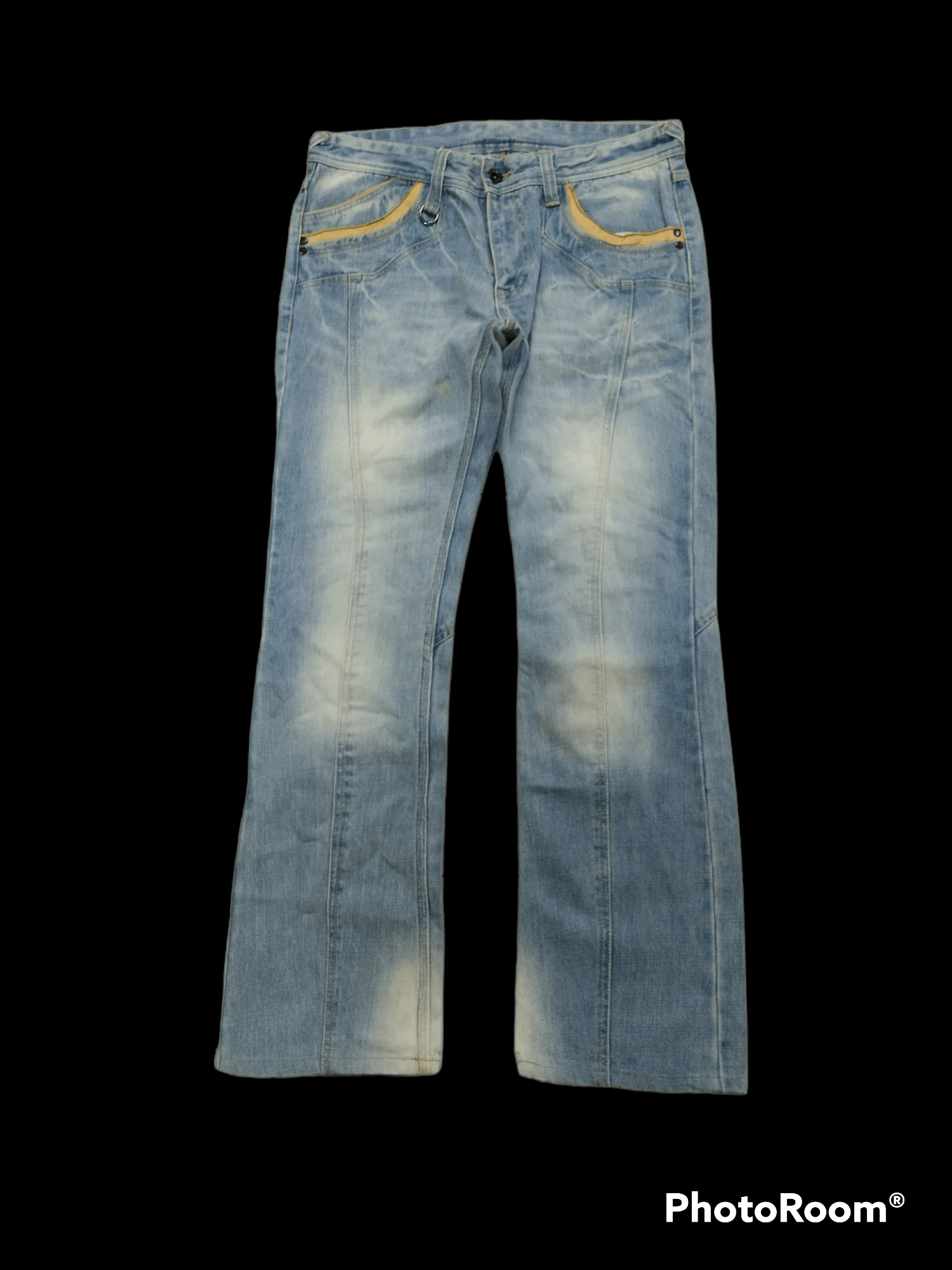 Japanese Brand FLARE,BELL BOTTOM,BOOCUT WASHED BLUE NICOLE DENIM PANTS Size US 32 / EU 48 - 1 Thumbnail