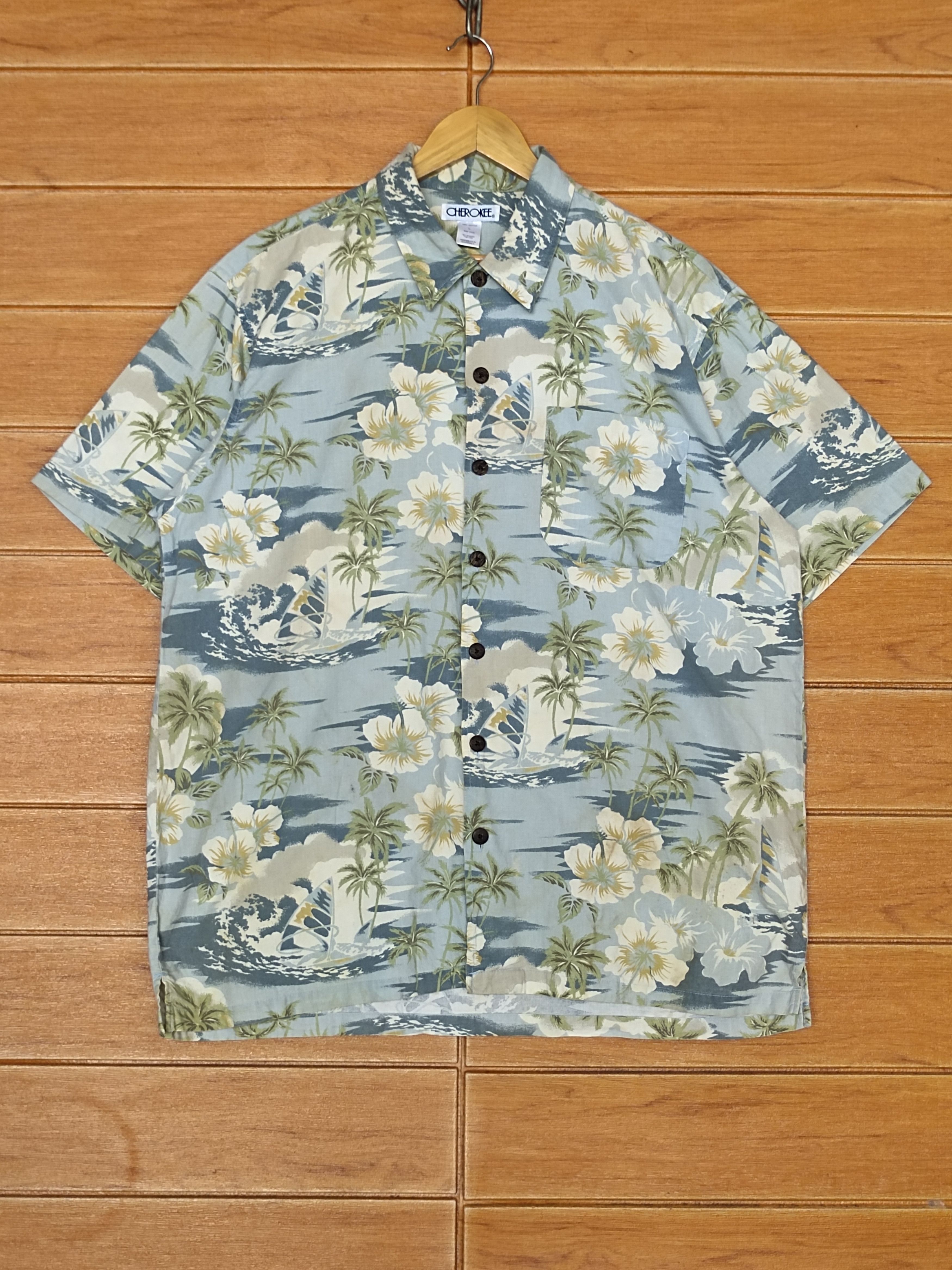 Cherokee Vintage Cherokee Tropical Hawaiian Shirt Size US L / EU 52-54 / 3 - 2 Thumbnail