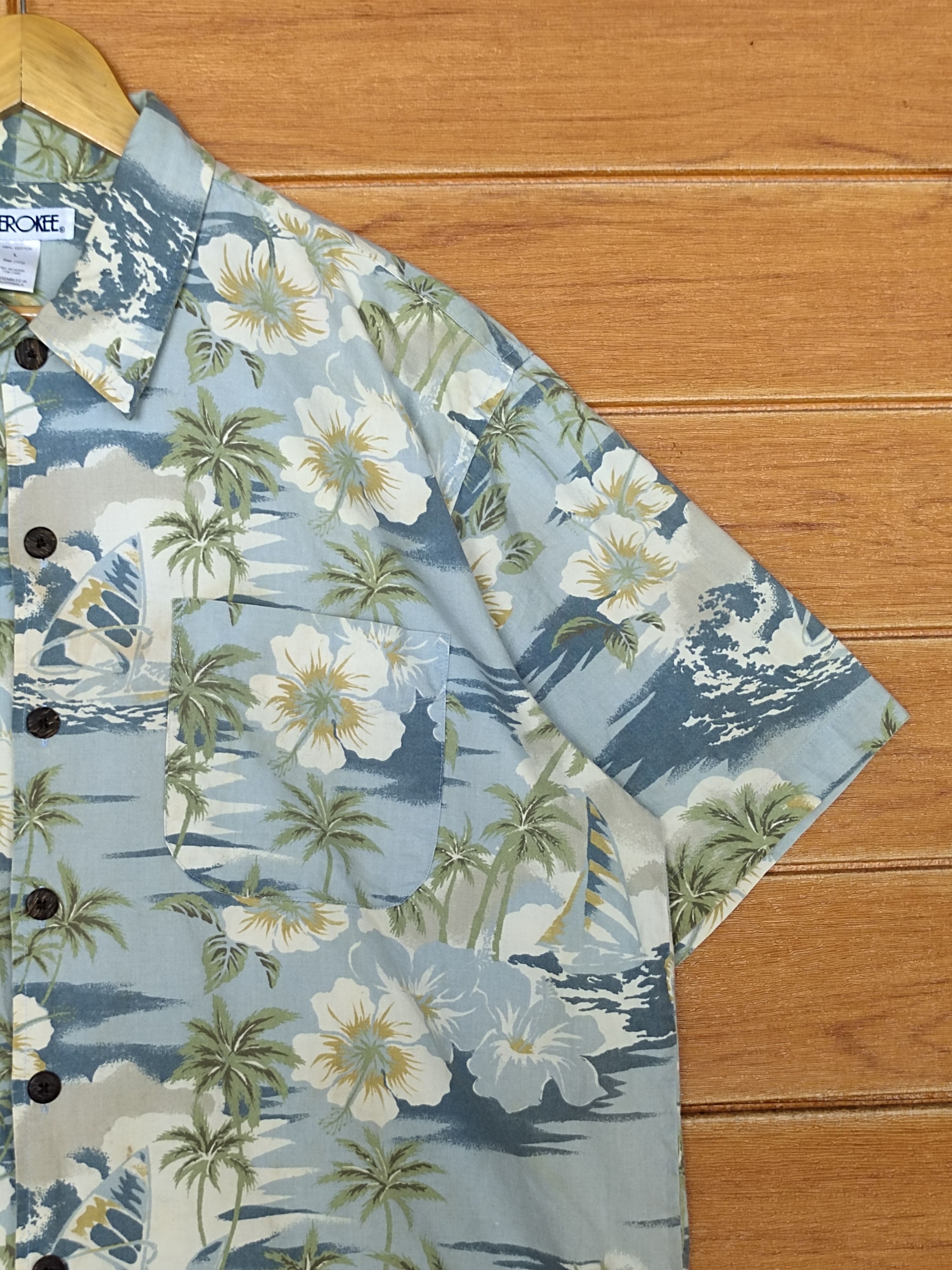 Cherokee Vintage Cherokee Tropical Hawaiian Shirt Size US L / EU 52-54 / 3 - 4 Thumbnail