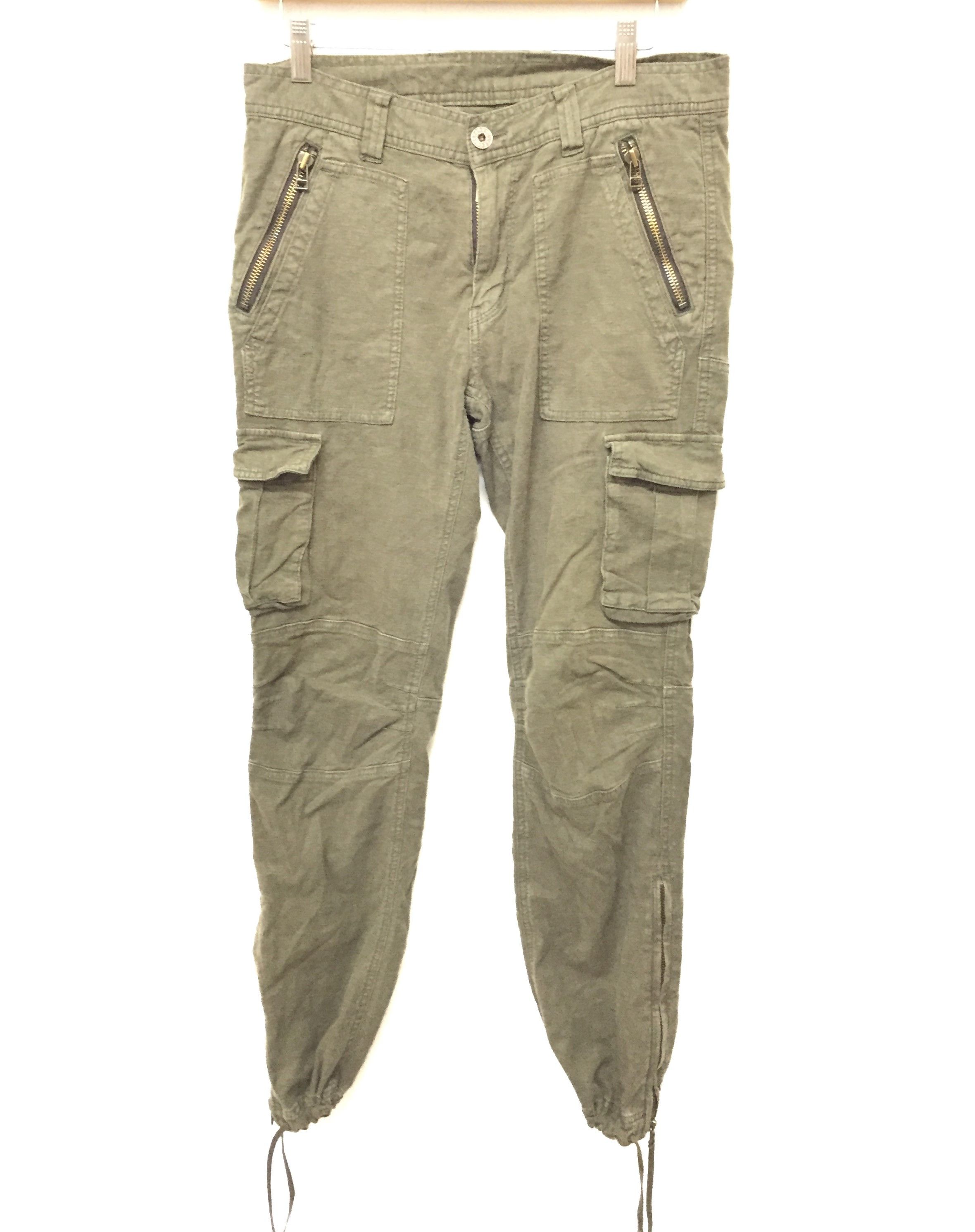 image of Takeo Kikuchi x Yasuyuki Ishii Multipocket Drawstring Hem Cargo Pants in Olive, Men's (Size 30)