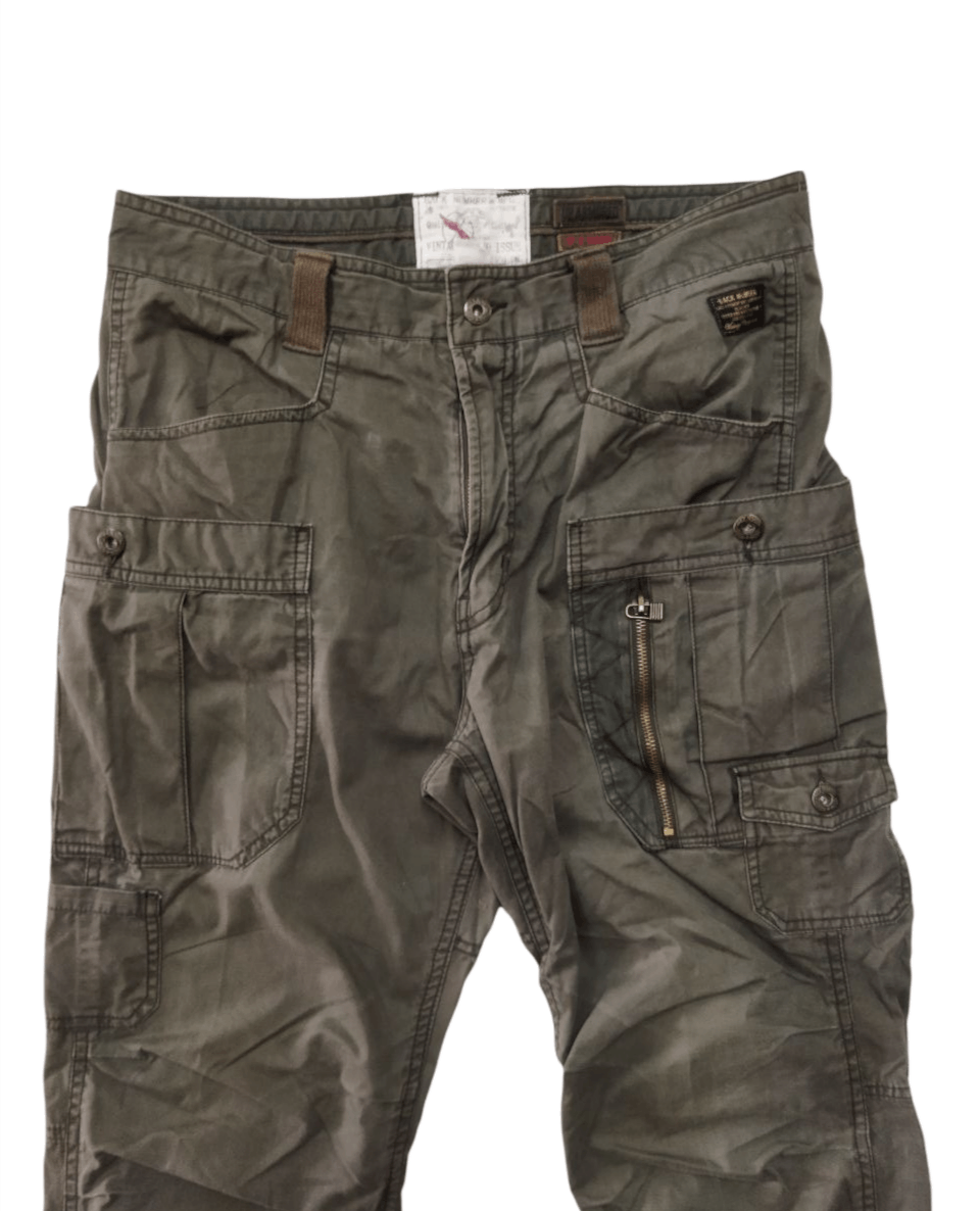 Japanese Brand Back Number Vtg Cargo Issue Superior Fitted Multipocket Size US 34 / EU 50 - 2 Thumbnail