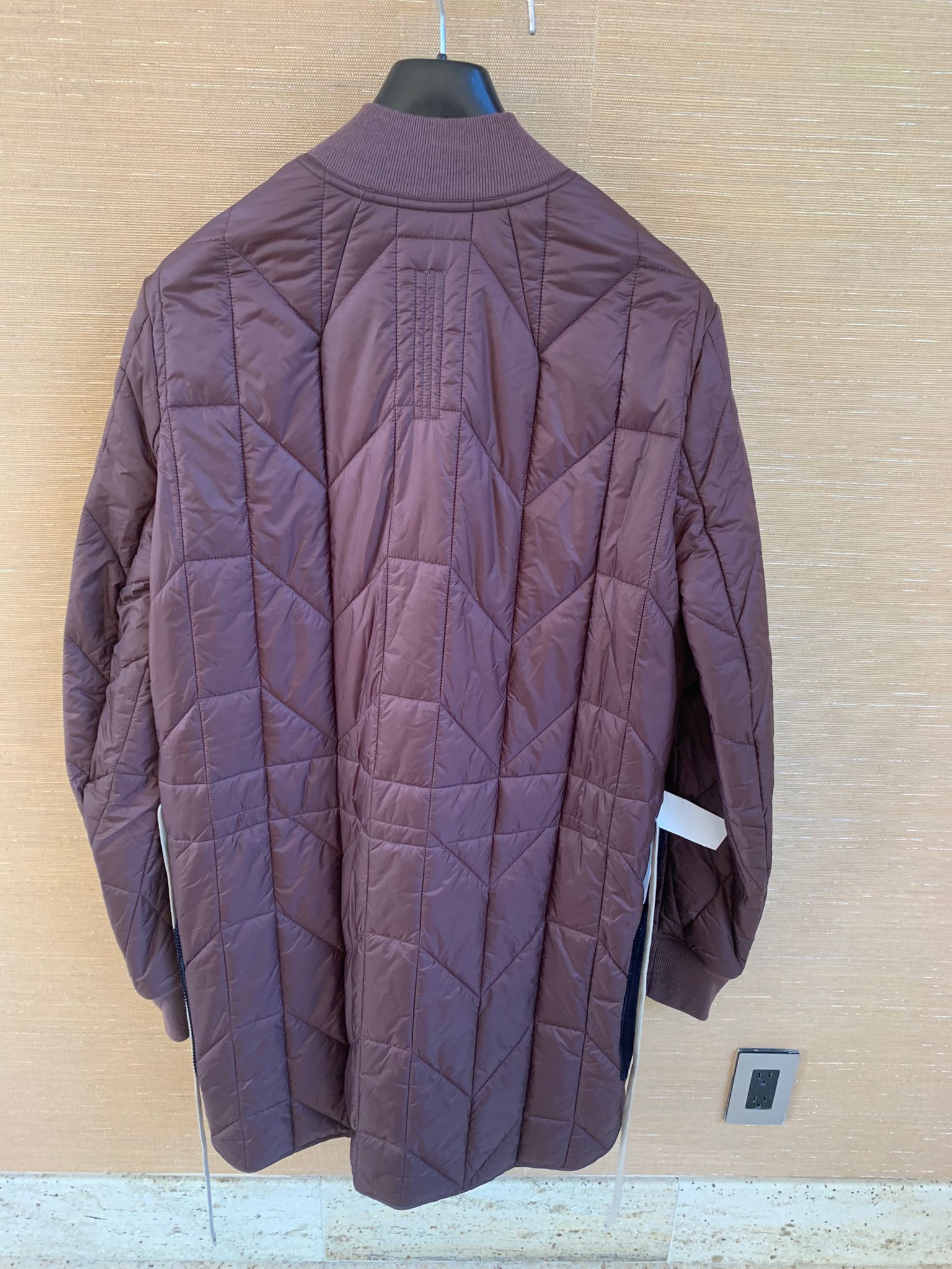 Rick Owens Quilted Liner Peacoat in Burgundy Size US M / EU 48-50 / 2 - 10 Thumbnail