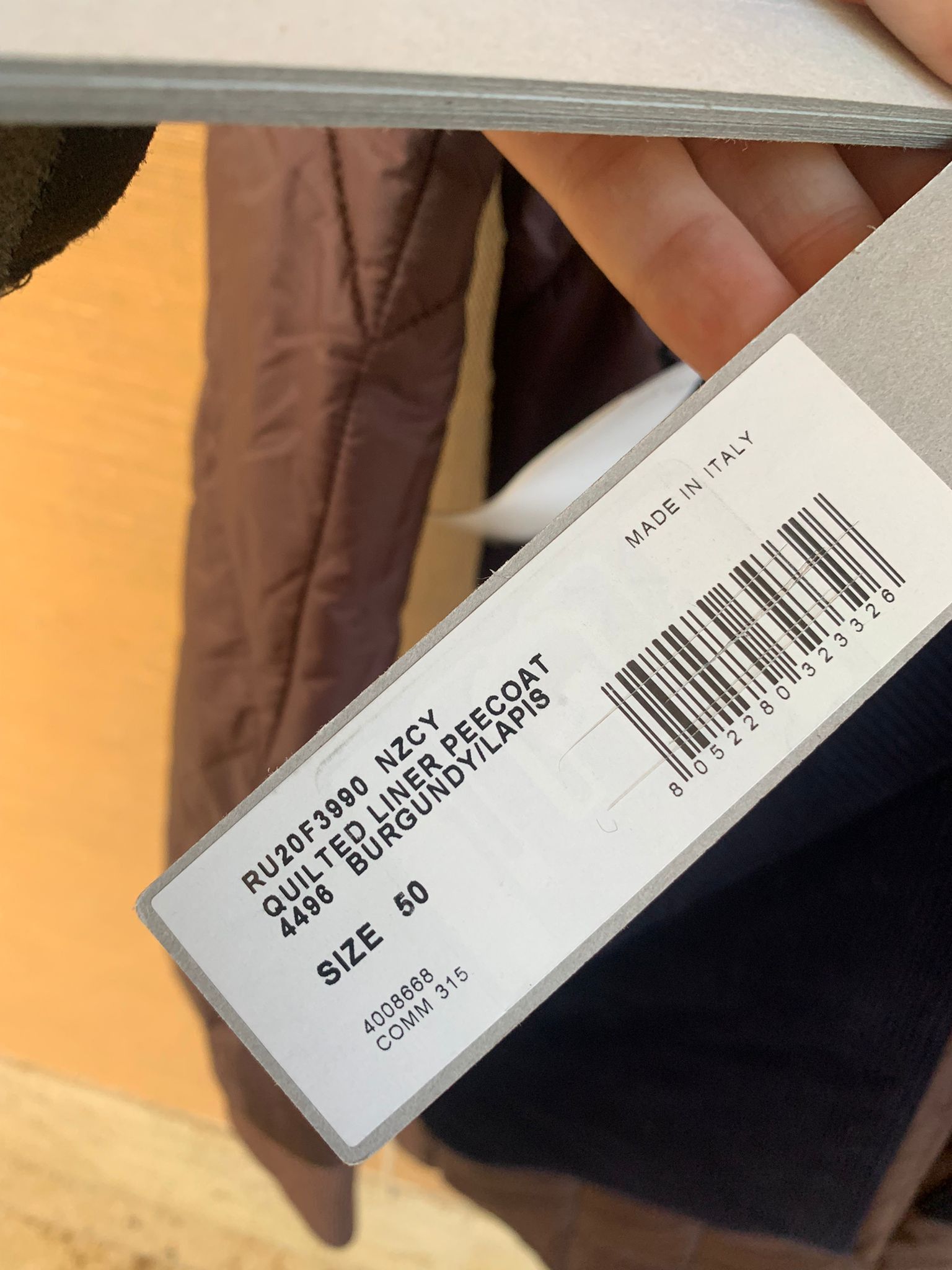 Rick Owens Quilted Liner Peacoat in Burgundy Size US M / EU 48-50 / 2 - 6 Thumbnail