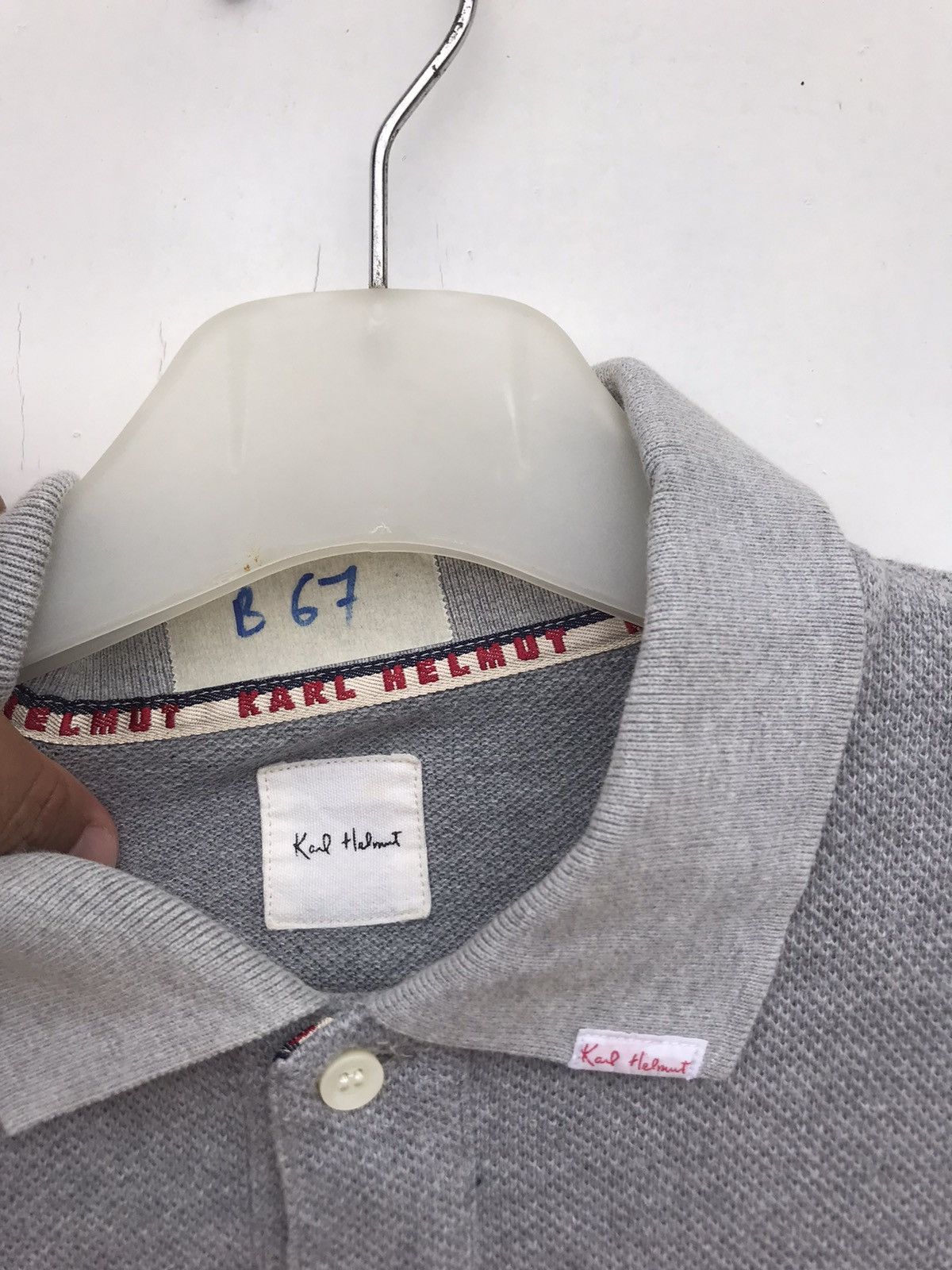 Karl Helmut Karl Helmut Spellout Patchwork Polo Shirt Size US L / EU 52-54 / 3 - 3 Thumbnail