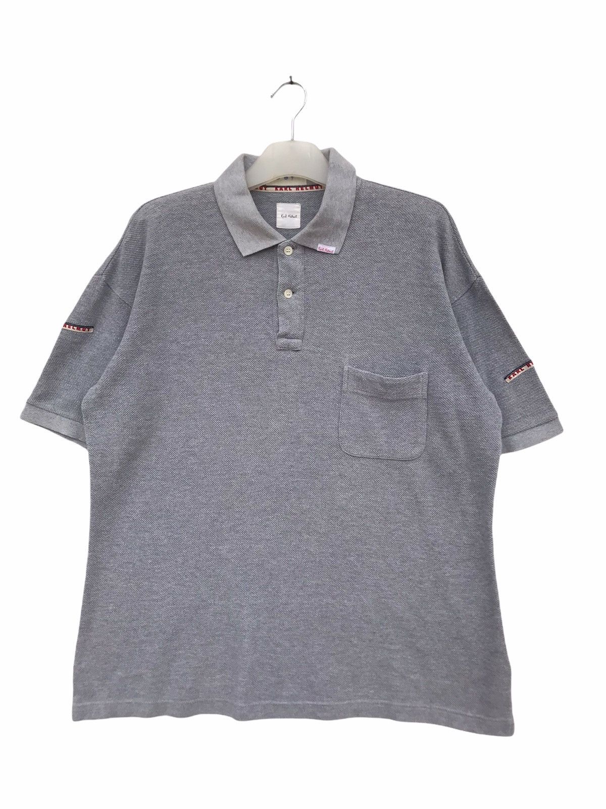 Karl Helmut Karl Helmut Spellout Patchwork Polo Shirt Size US L / EU 52-54 / 3 - 1 Thumbnail