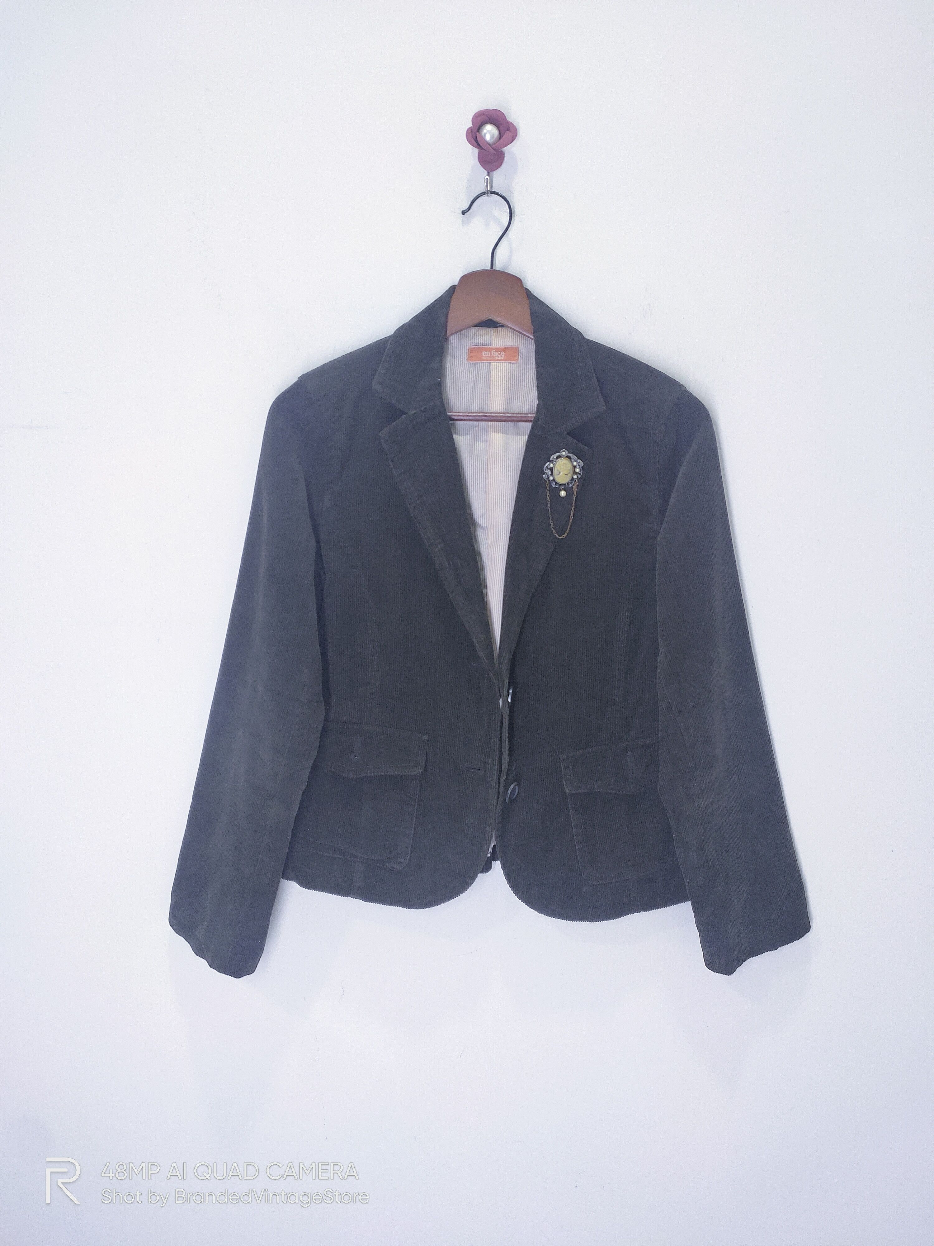 Other EN FACE Heritage Corduroy Suede Velvet Suits Blazer Jacket Size M / US 6-8 / IT 42-44 - 3 Thumbnail