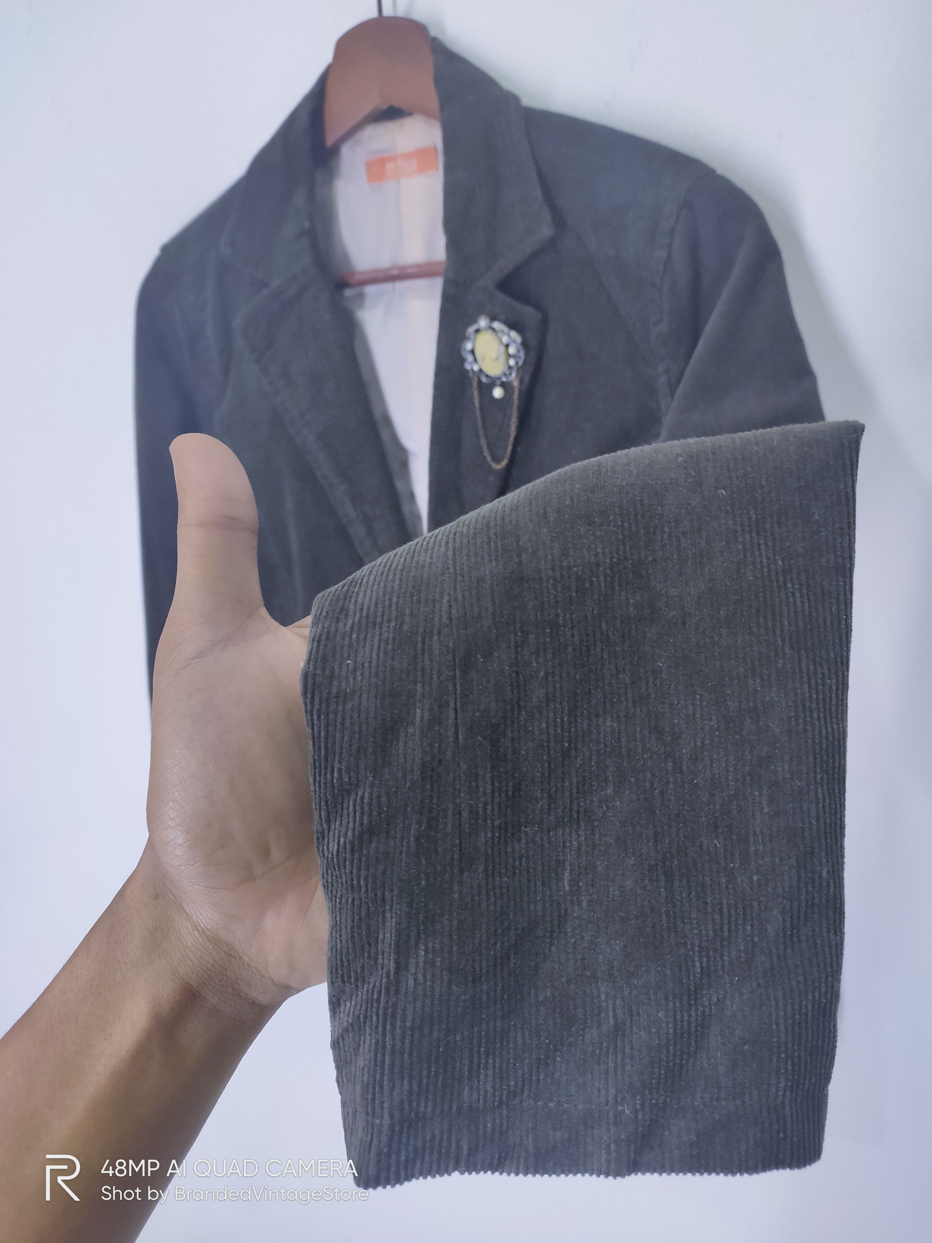 Other EN FACE Heritage Corduroy Suede Velvet Suits Blazer Jacket Size M / US 6-8 / IT 42-44 - 5 Thumbnail